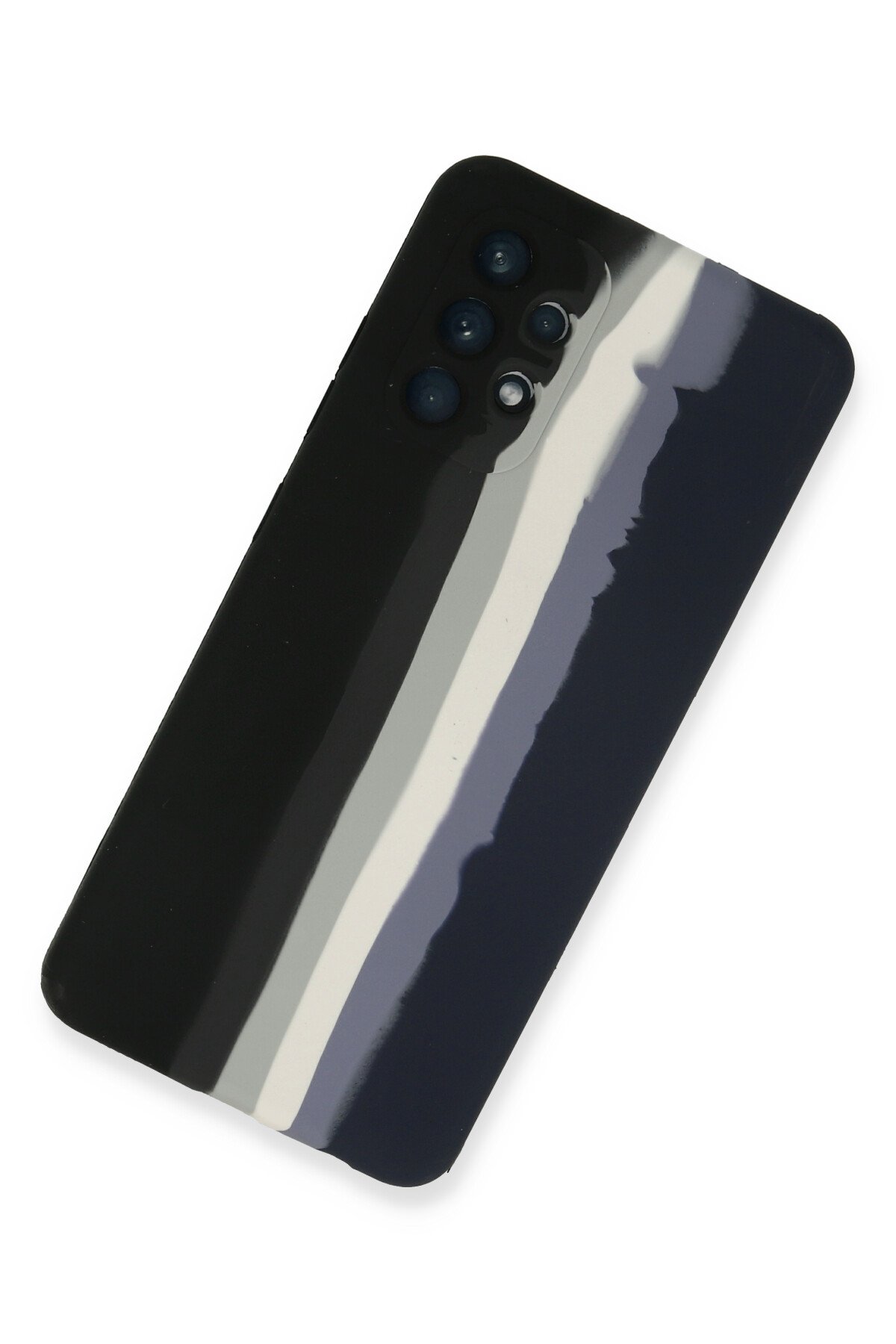 Newface Samsung Galaxy A72 Kılıf Montreal Yüzüklü Silikon Kapak - Siyah