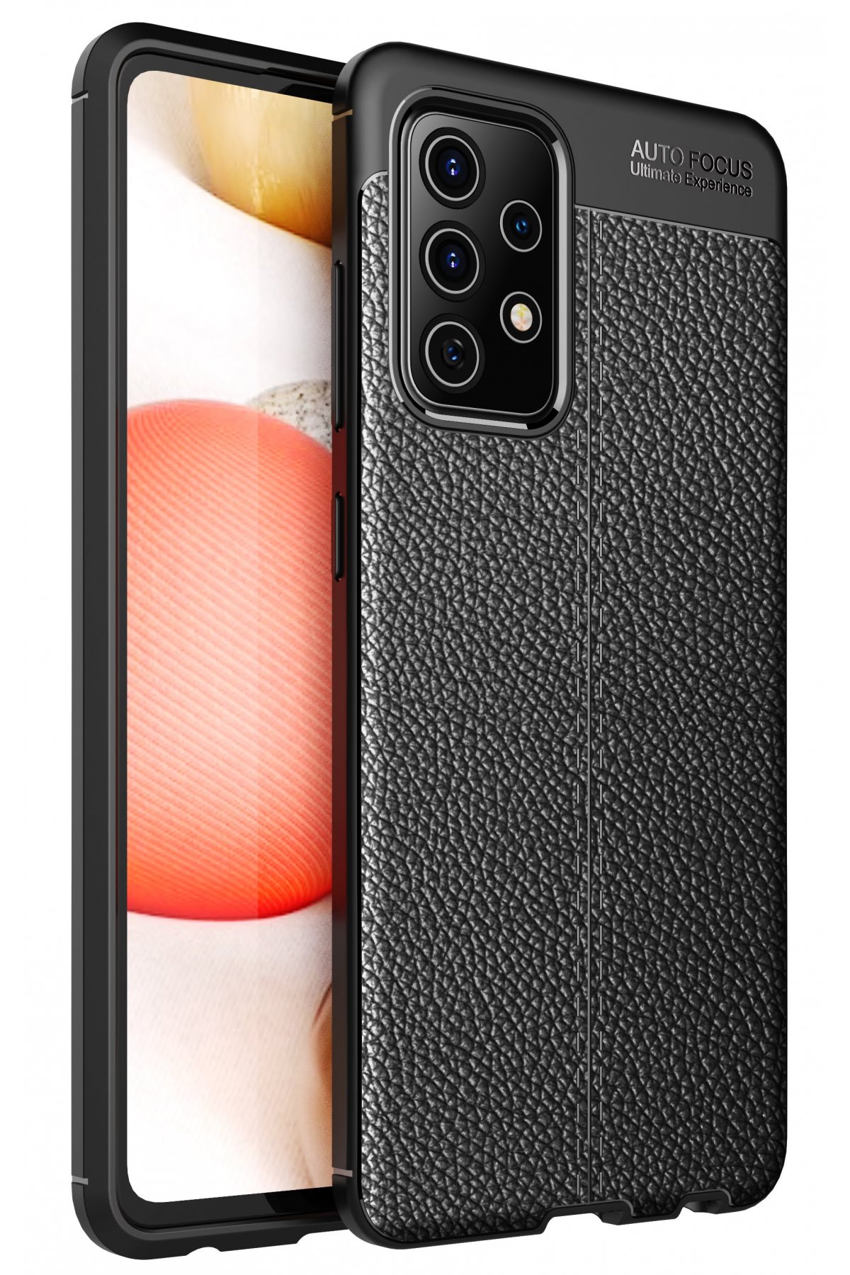 Newface Samsung Galaxy A72 Kılıf Loop Deri Silikon - Kahverengi