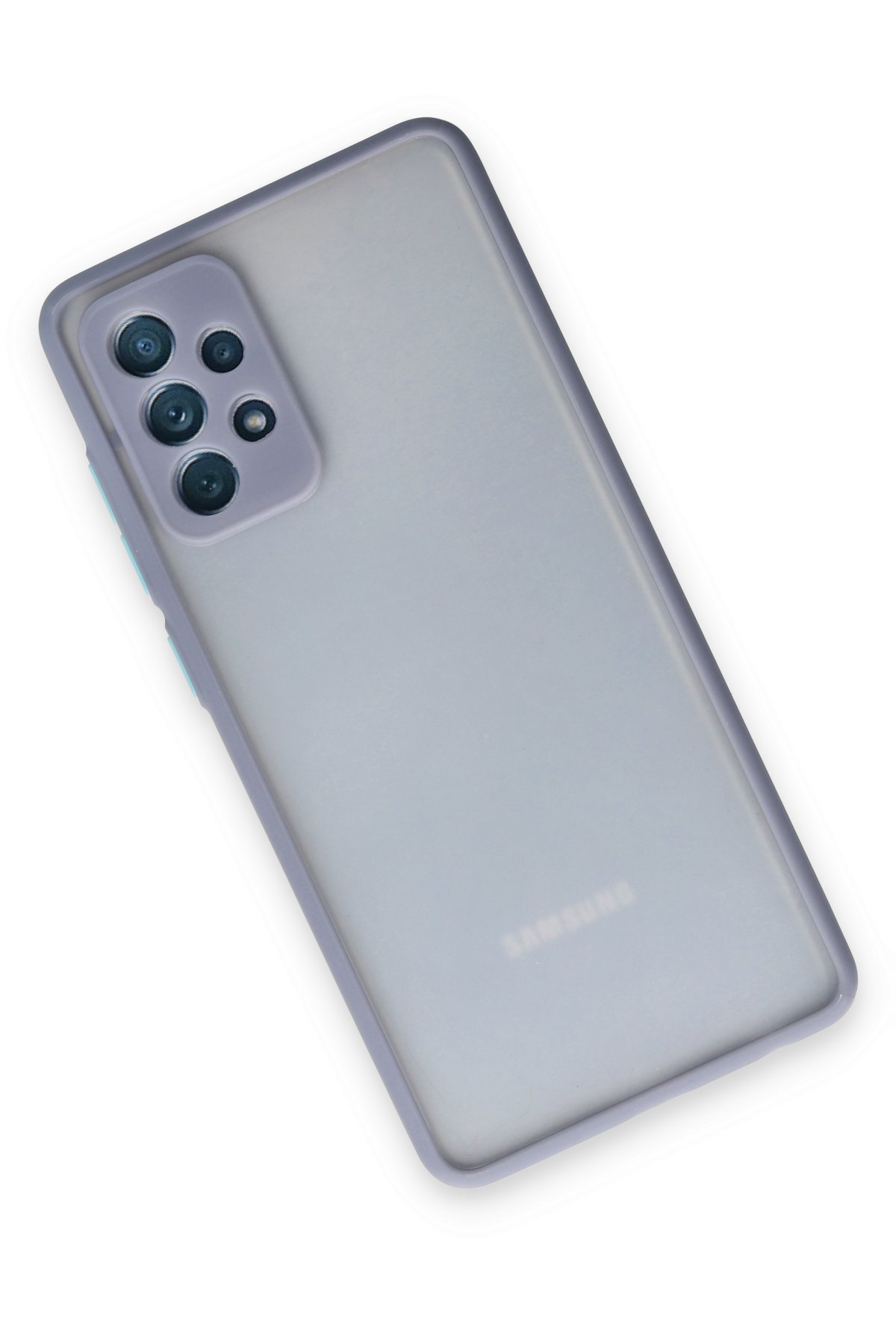 Newface Samsung Galaxy A72 Kılıf Nano içi Kadife  Silikon - Mavi