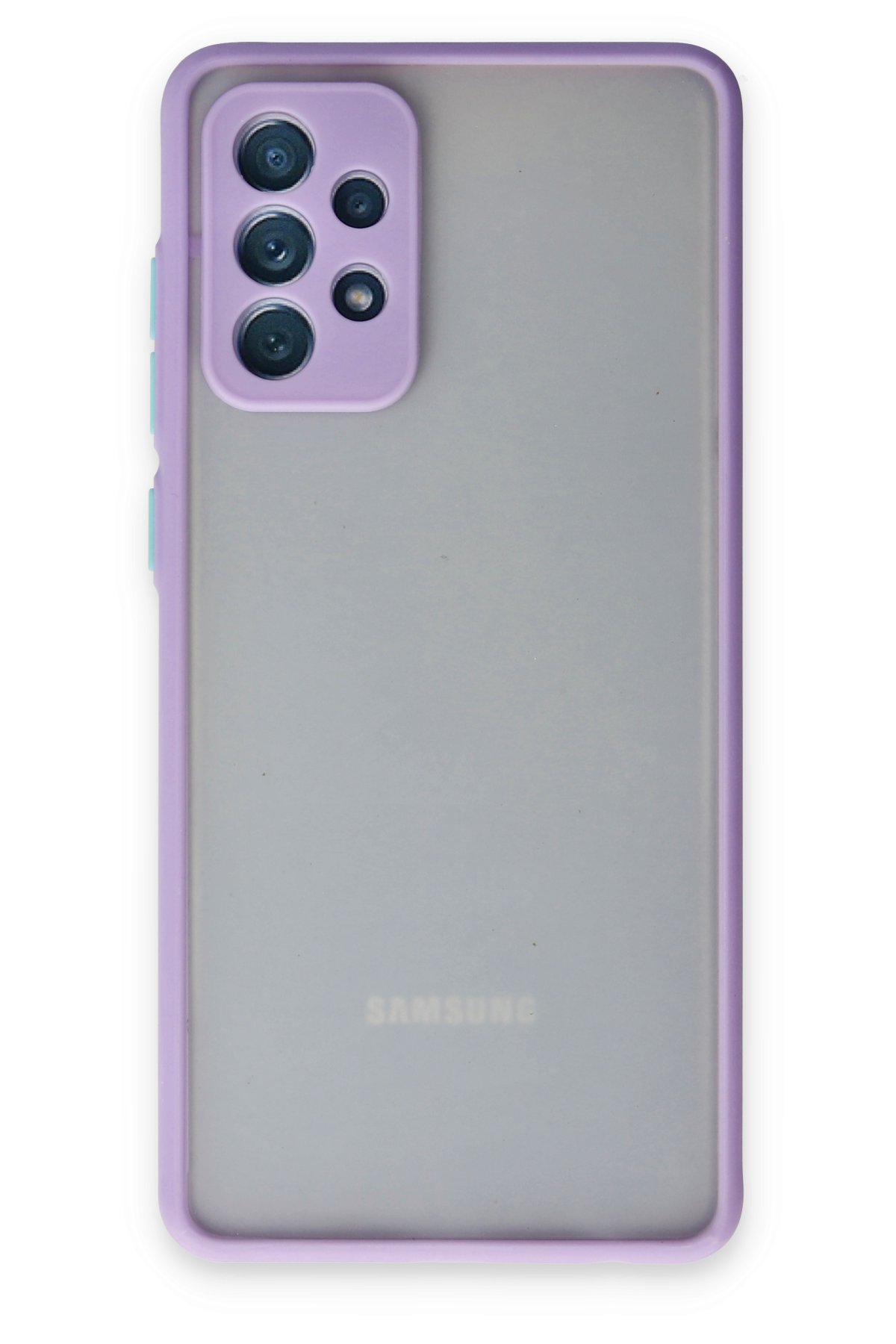 Newface Samsung Galaxy A72 Kılıf Platin Kamera Koruma Silikon - Yeşil