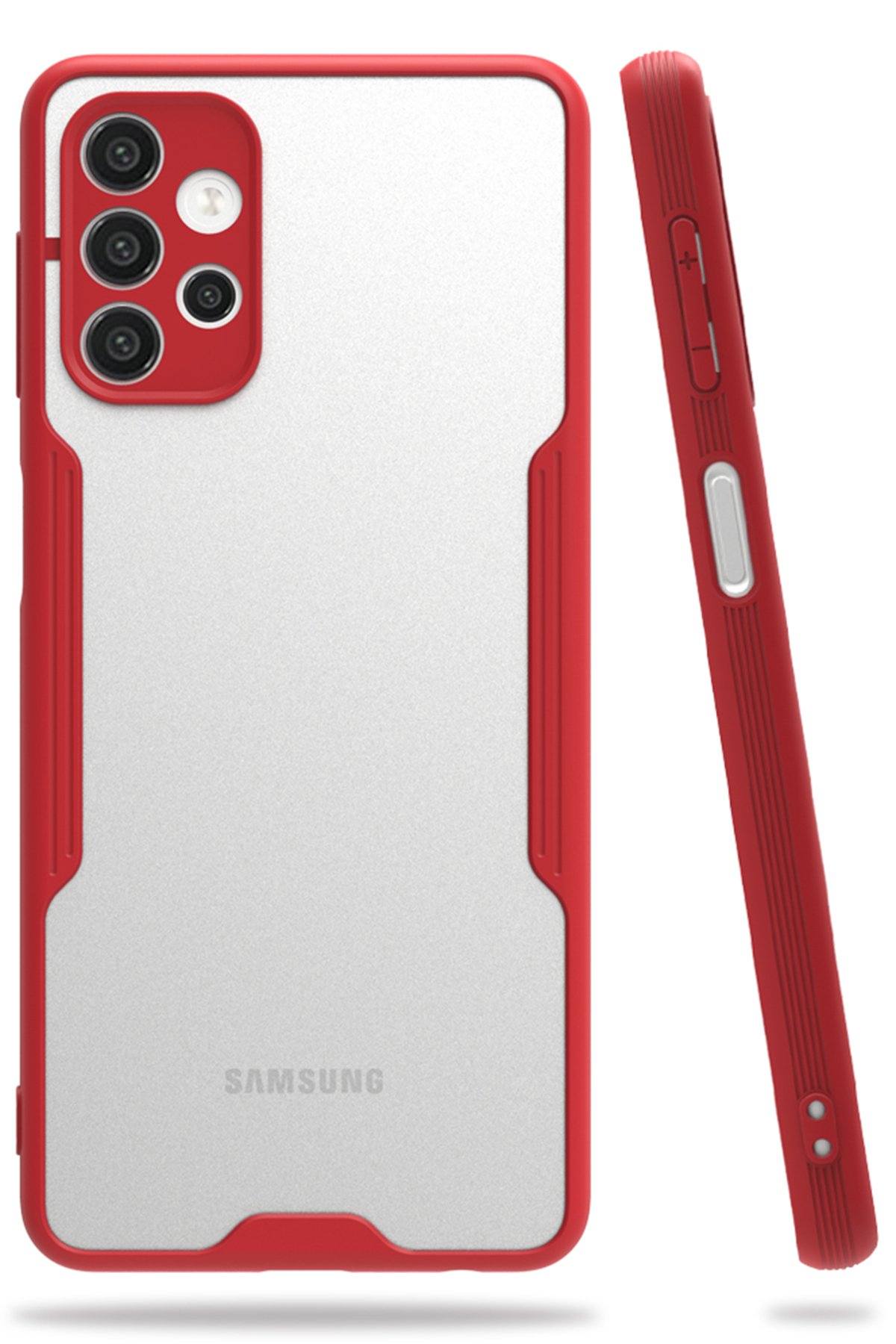 Newface Samsung Galaxy A72 Kılıf Palm Buzlu Kamera Sürgülü Silikon - Lila