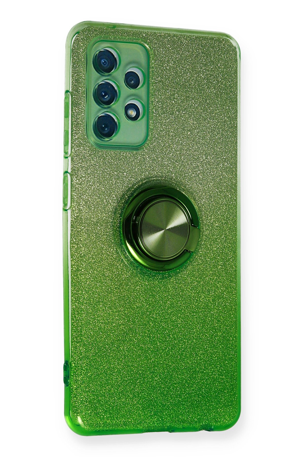 Newface Samsung Galaxy A72 Kılıf Zegna Yüzüklü Silikon Kapak - Kırmızı