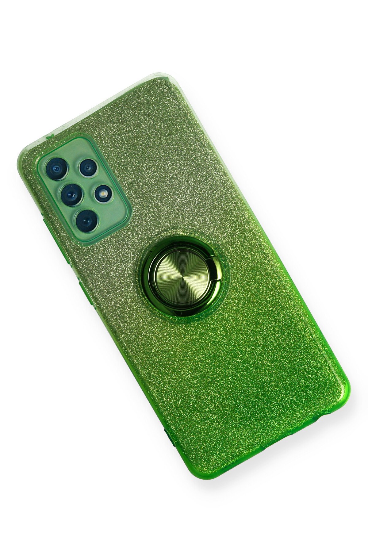 Newface Samsung Galaxy A72 Kılıf Zegna Yüzüklü Silikon Kapak - Kırmızı