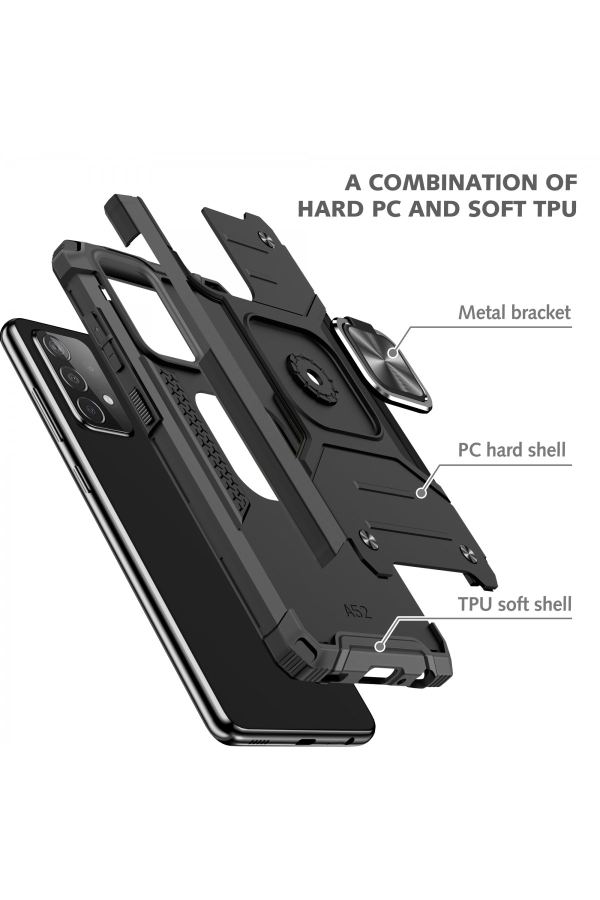 Newface Samsung Galaxy A72 Kılıf Montreal Silikon Kapak - Yeşil