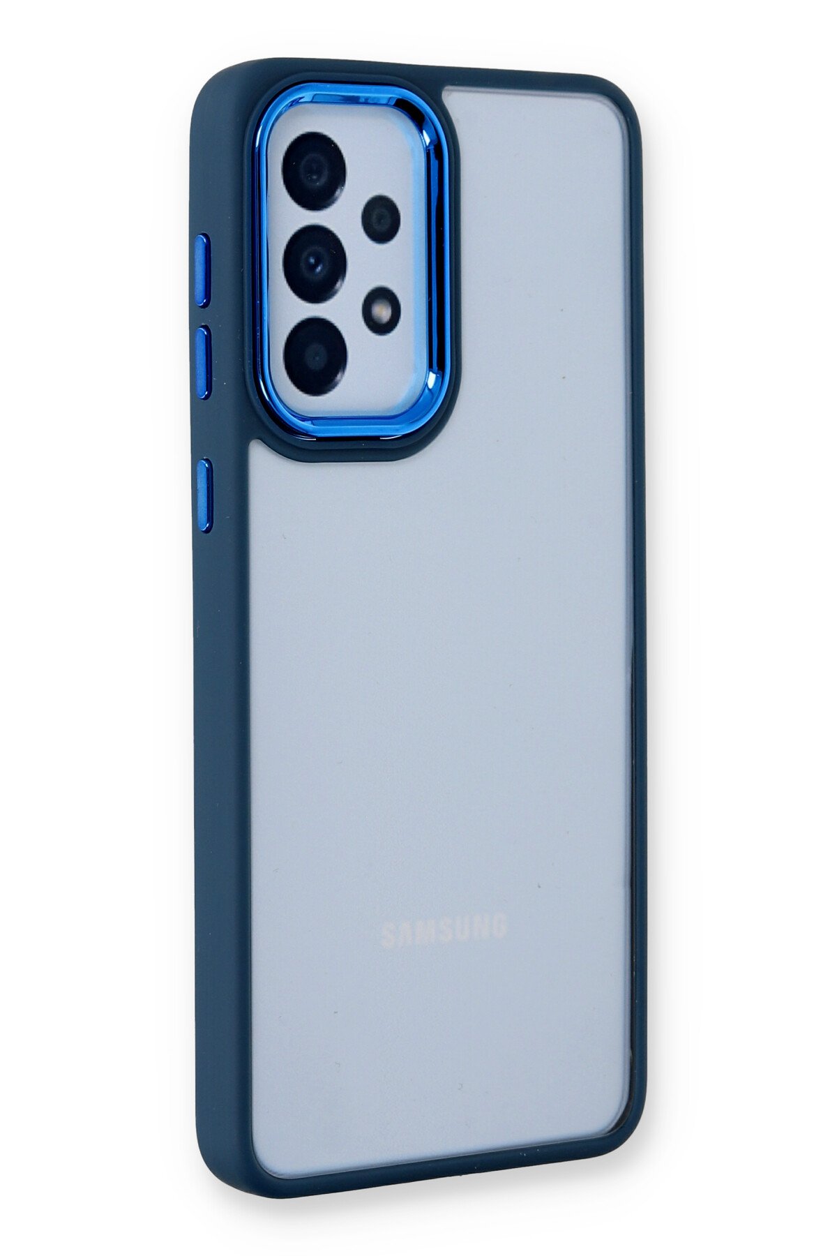 Newface Samsung Galaxy A73 5G Kılıf Loop Deri Silikon - Lacivert