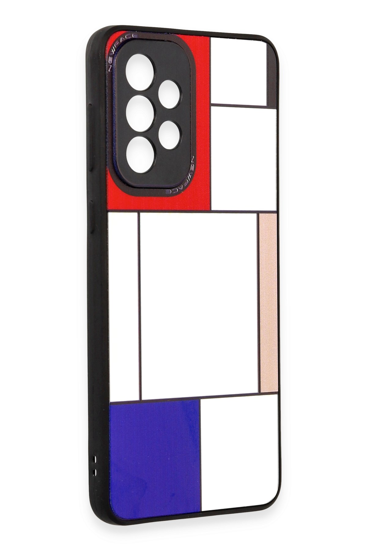 Newface Samsung Galaxy A73 5G Kılıf Volet Silikon - Mavi