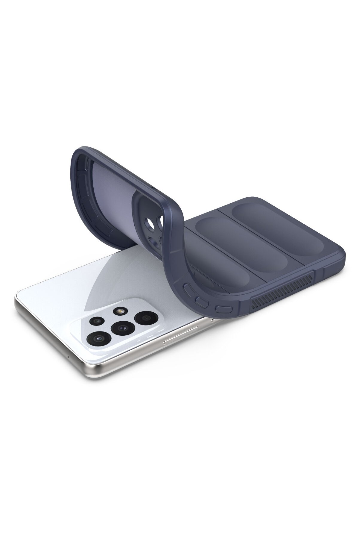 Newface Samsung Galaxy A73 5G Kılıf Montreal Yüzüklü Silikon Kapak - Kırmızı