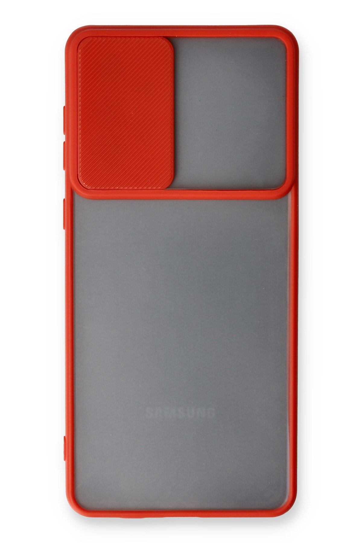 Newface Samsung Galaxy A73 5G Kılıf Ebruli Lansman Silikon - Kırmızı-Mor