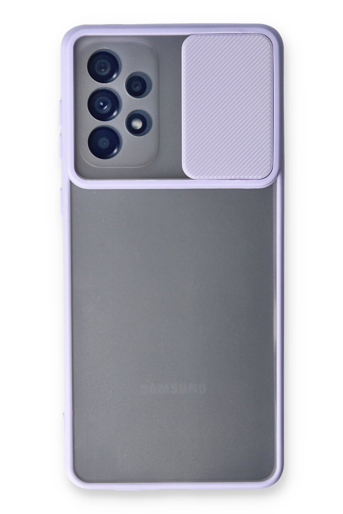 Newface Samsung Galaxy A73 5G Kılıf Razer Lensli Silikon - Açık Mavi
