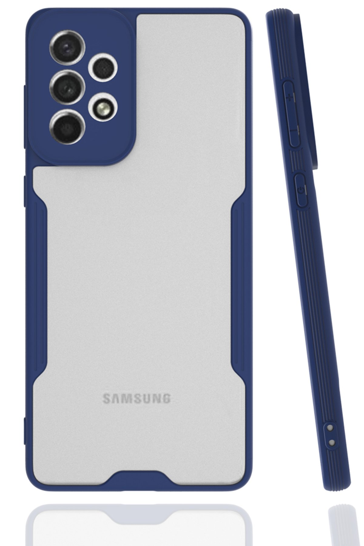 Newface Samsung Galaxy A73 5G Kılıf Glass Kapak - Beyaz