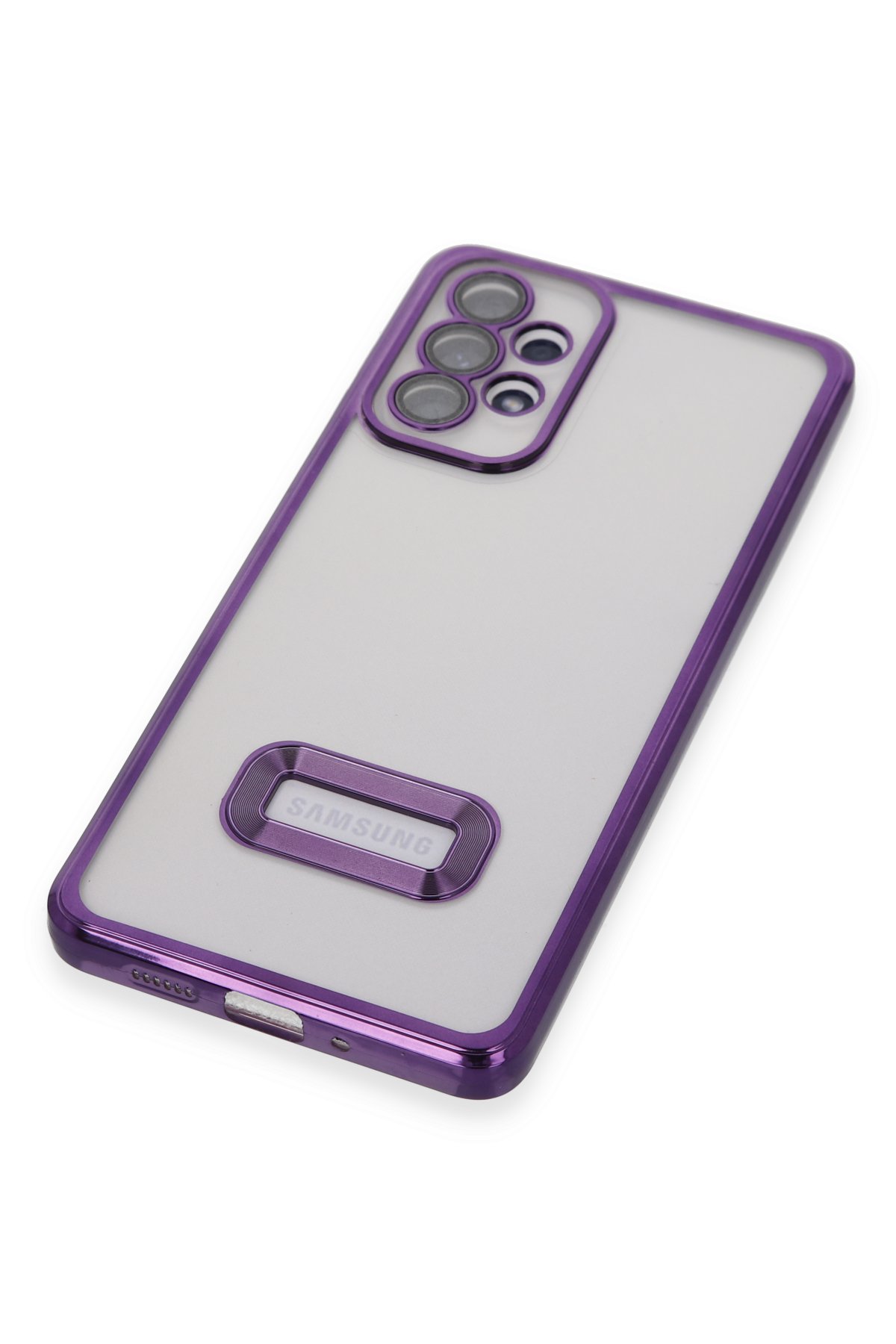 Newface Samsung Galaxy A73 5G Kılıf Zuma Kartvizitli Yüzüklü Silikon - Pembe