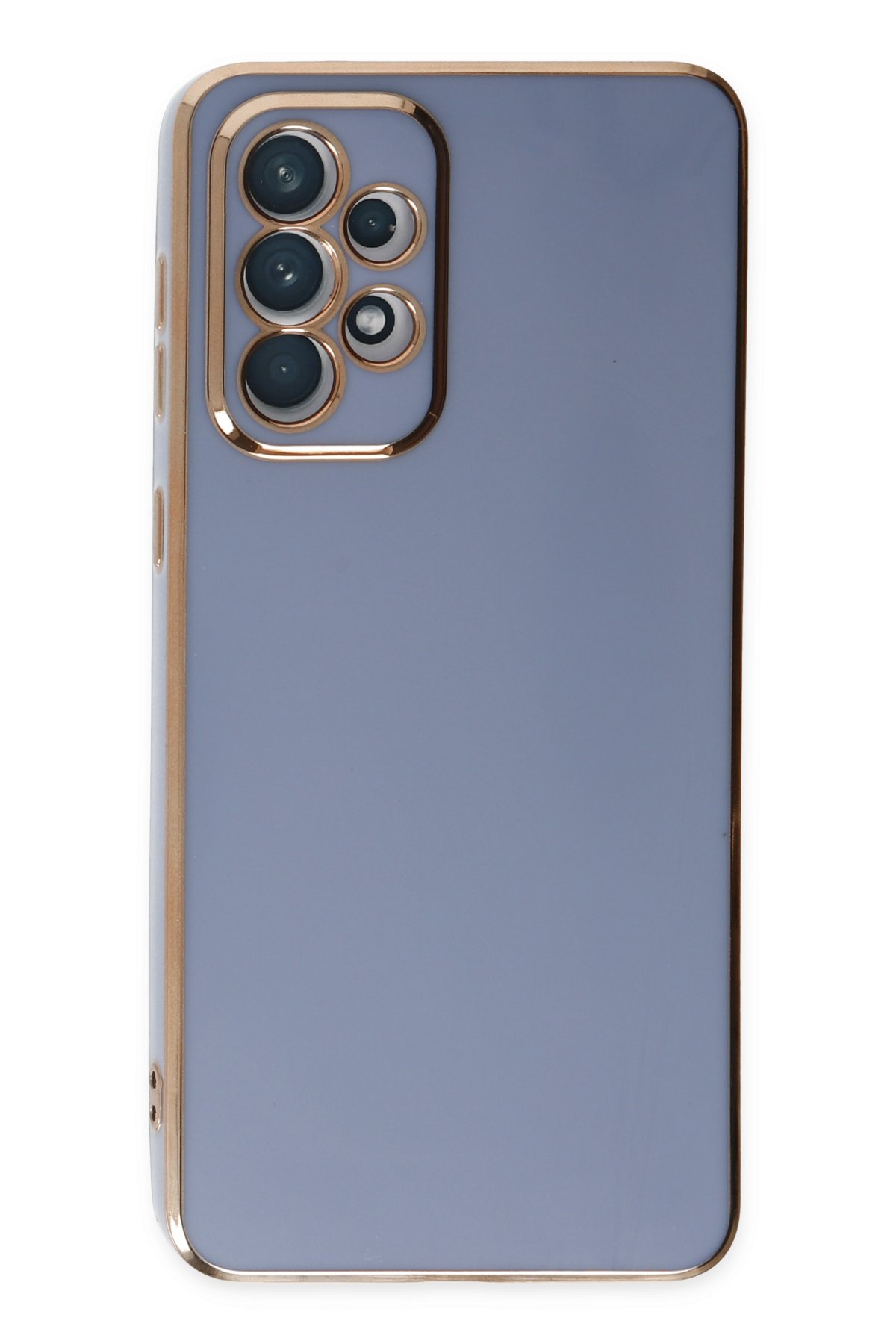 Newface Samsung Galaxy A73 5G Kılıf Razer Lensli Silikon - Açık Mavi