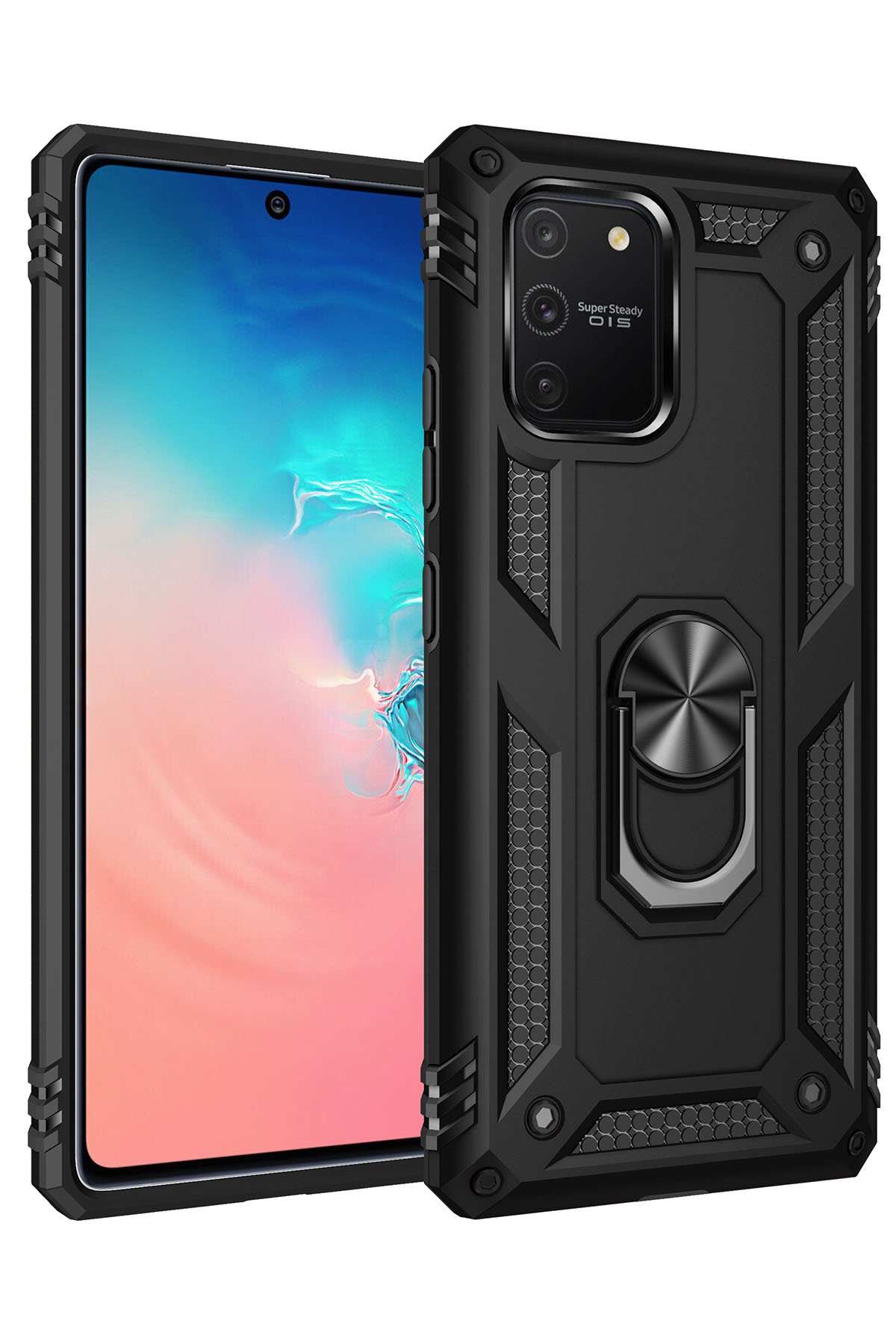 Newface Samsung Galaxy A81 / Note 10 Lite Kılıf Palm Buzlu Kamera Sürgülü Silikon - Siyah