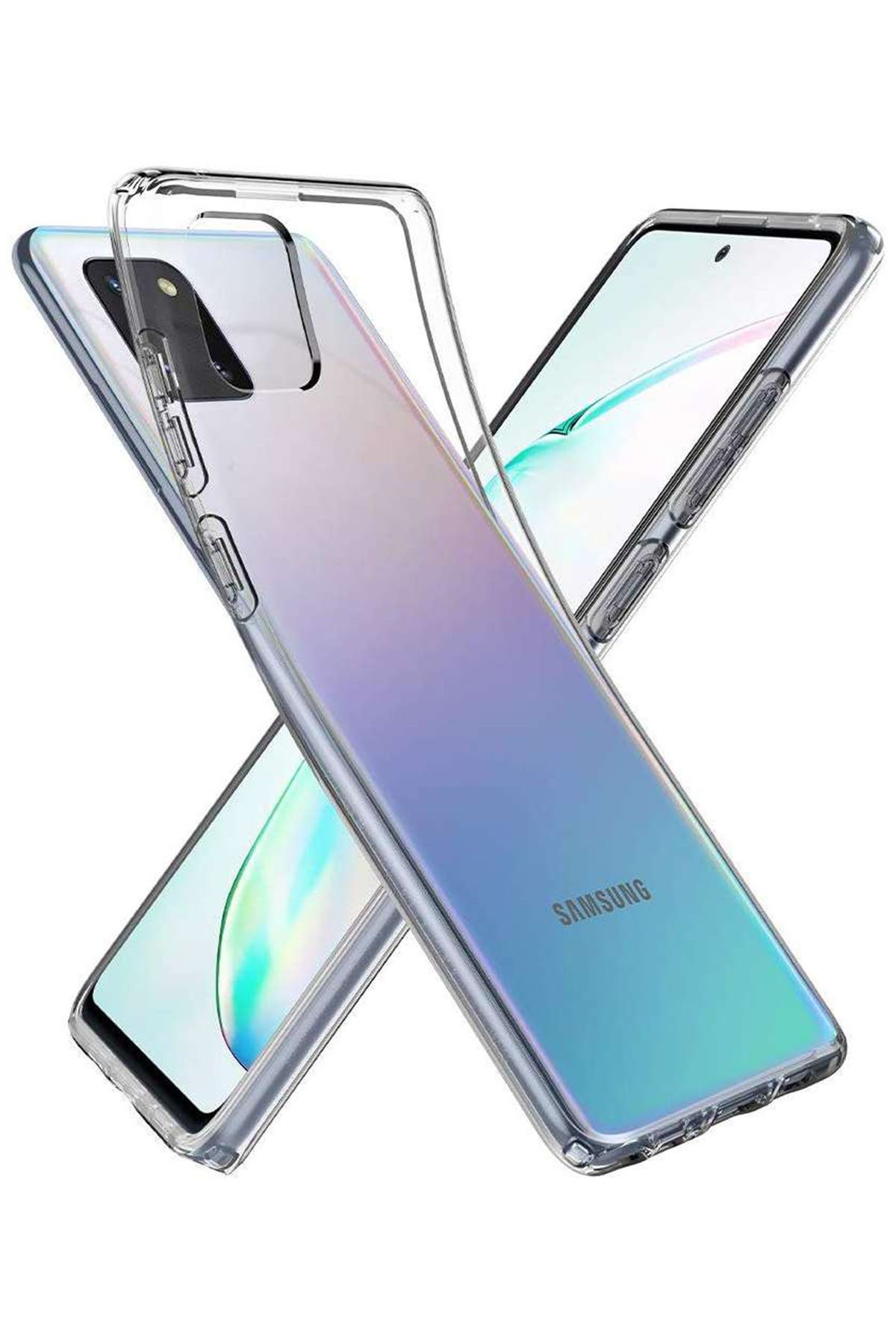 Newface Samsung Galaxy A81 / Note 10 Lite Kılıf Nano içi Kadife Silikon - Turuncu