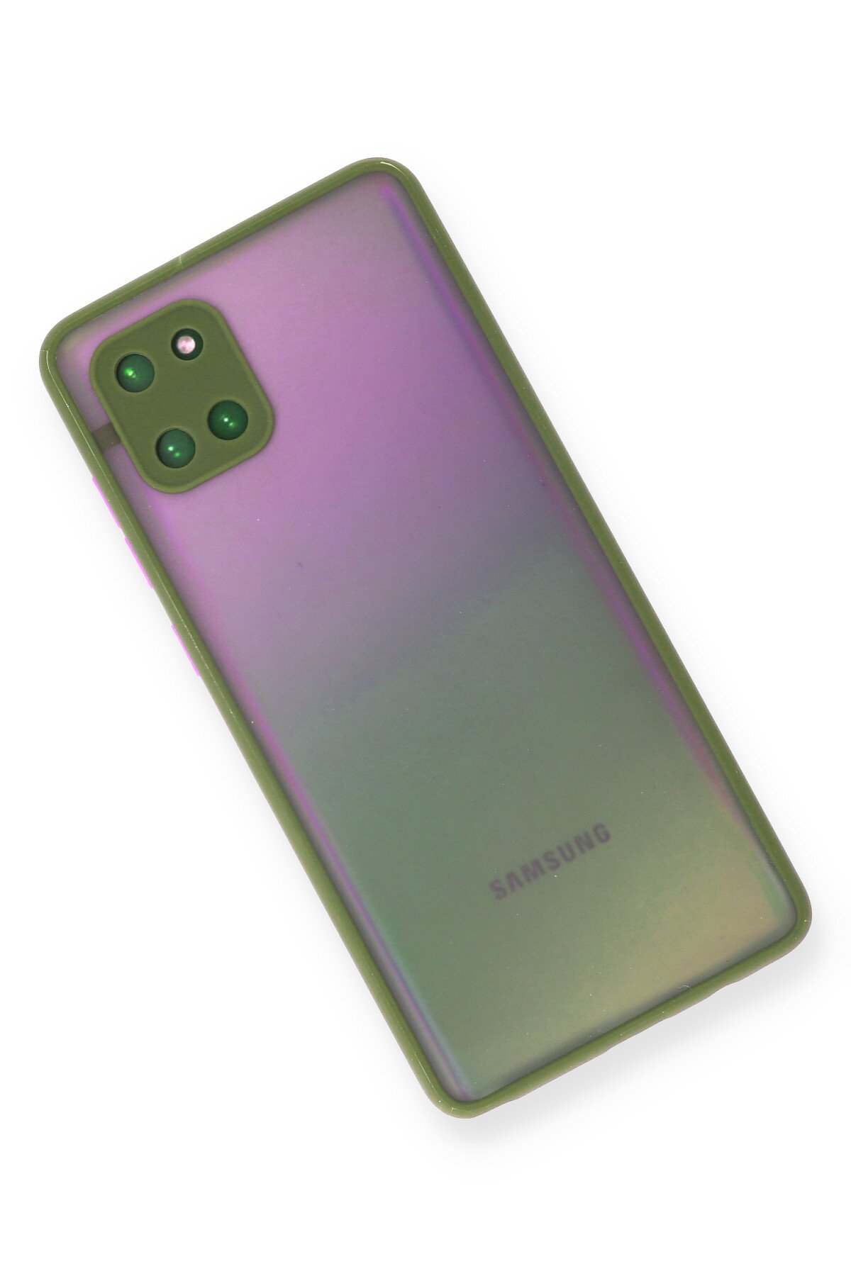 Newface Samsung Galaxy A81 / Note 10 Lite Kılıf Palm Buzlu Kamera Sürgülü Silikon - Pembe