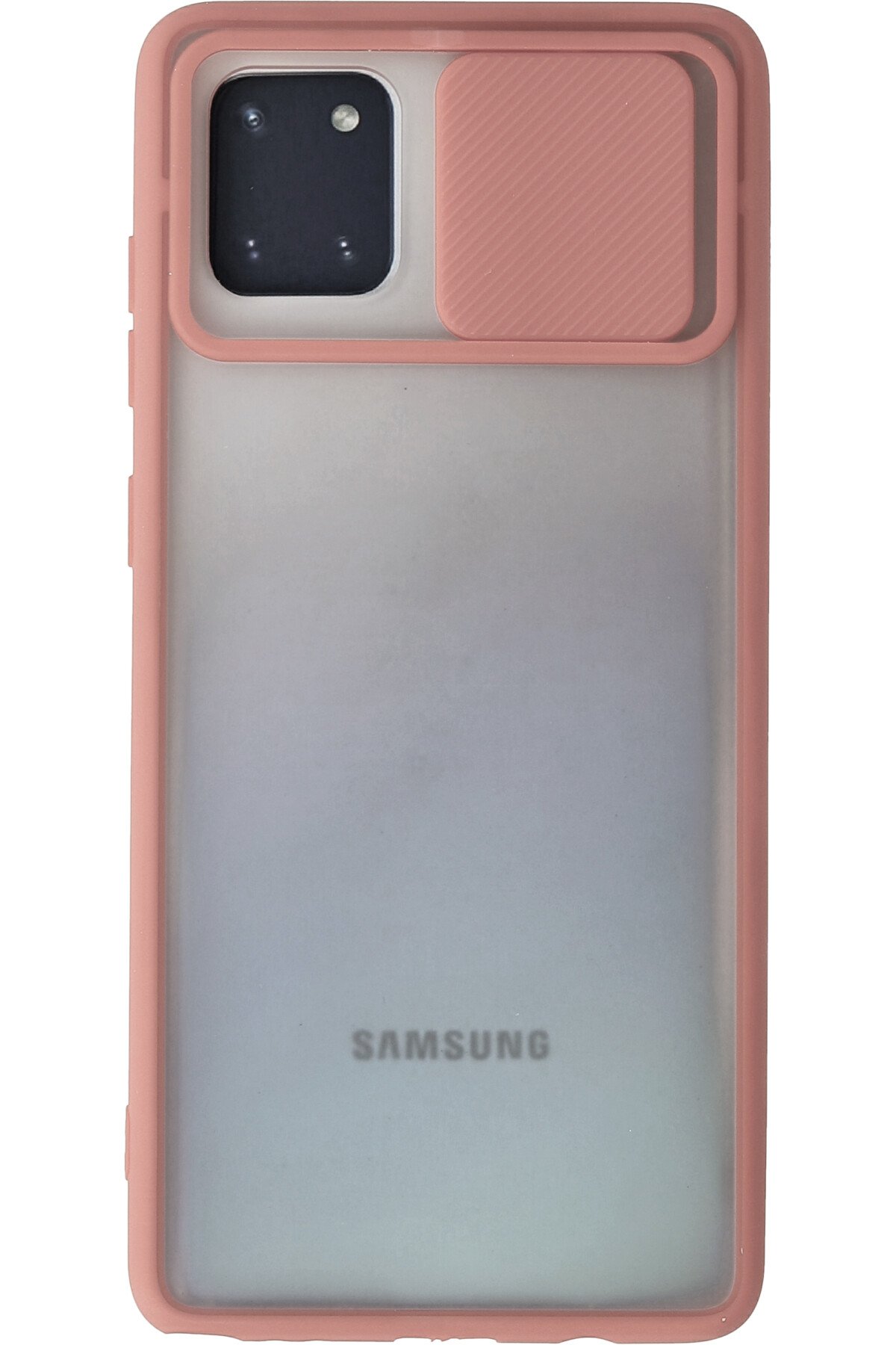 Newface Samsung Galaxy A81 / Note 10 Lite Kılıf Palm Buzlu Kamera Sürgülü Silikon - Lacivert