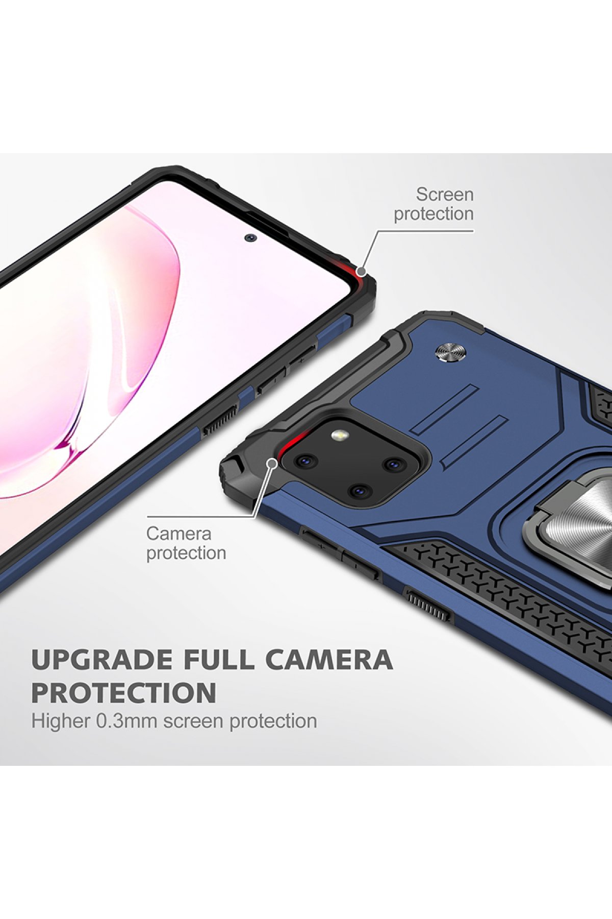 Newface Samsung Galaxy A81 / Note 10 Lite Kılıf Palm Buzlu Kamera Sürgülü Silikon - Lila