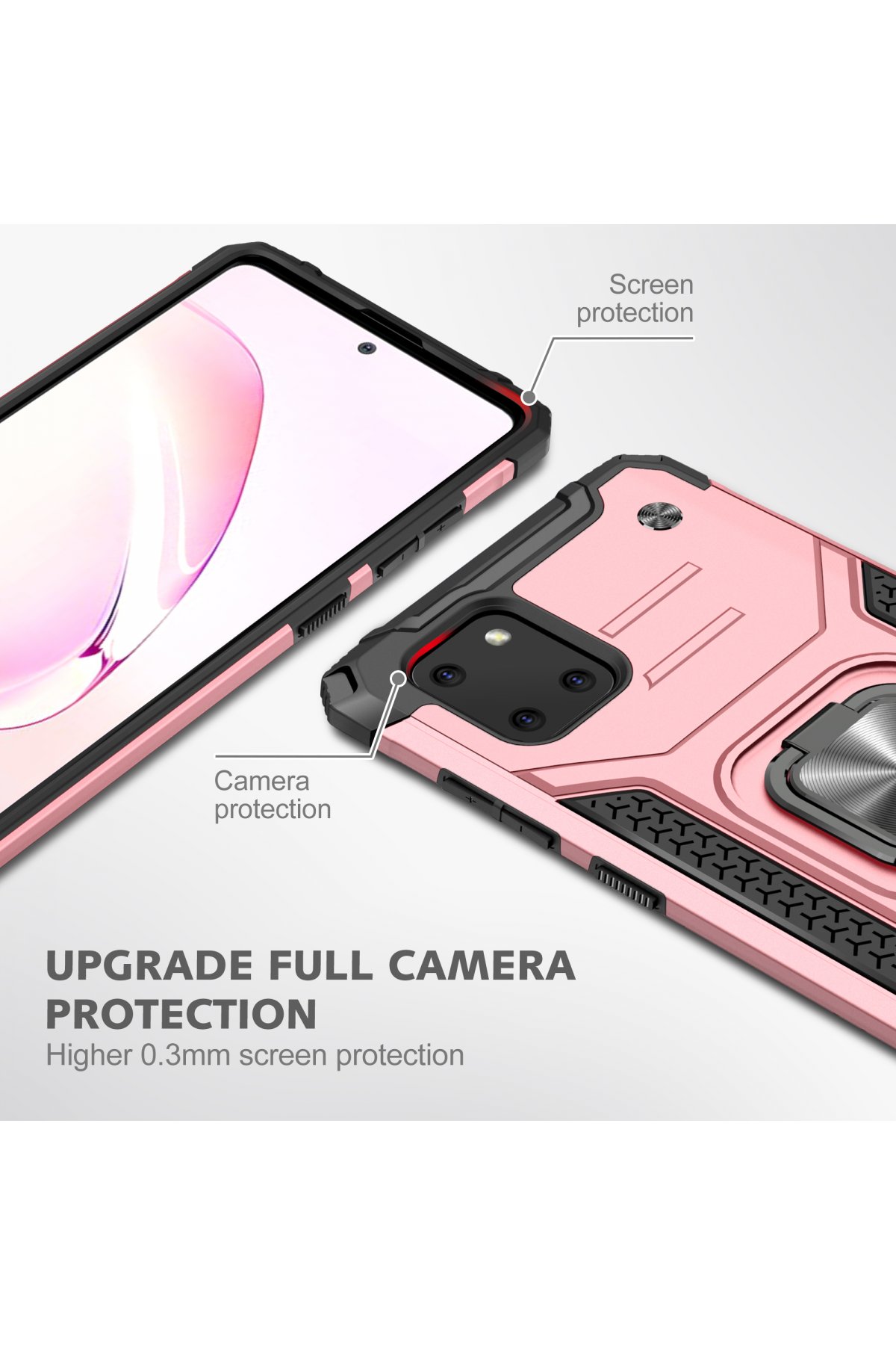 Newface Samsung Galaxy A81 / Note 10 Lite Kılıf Palm Buzlu Kamera Sürgülü Silikon - Lila