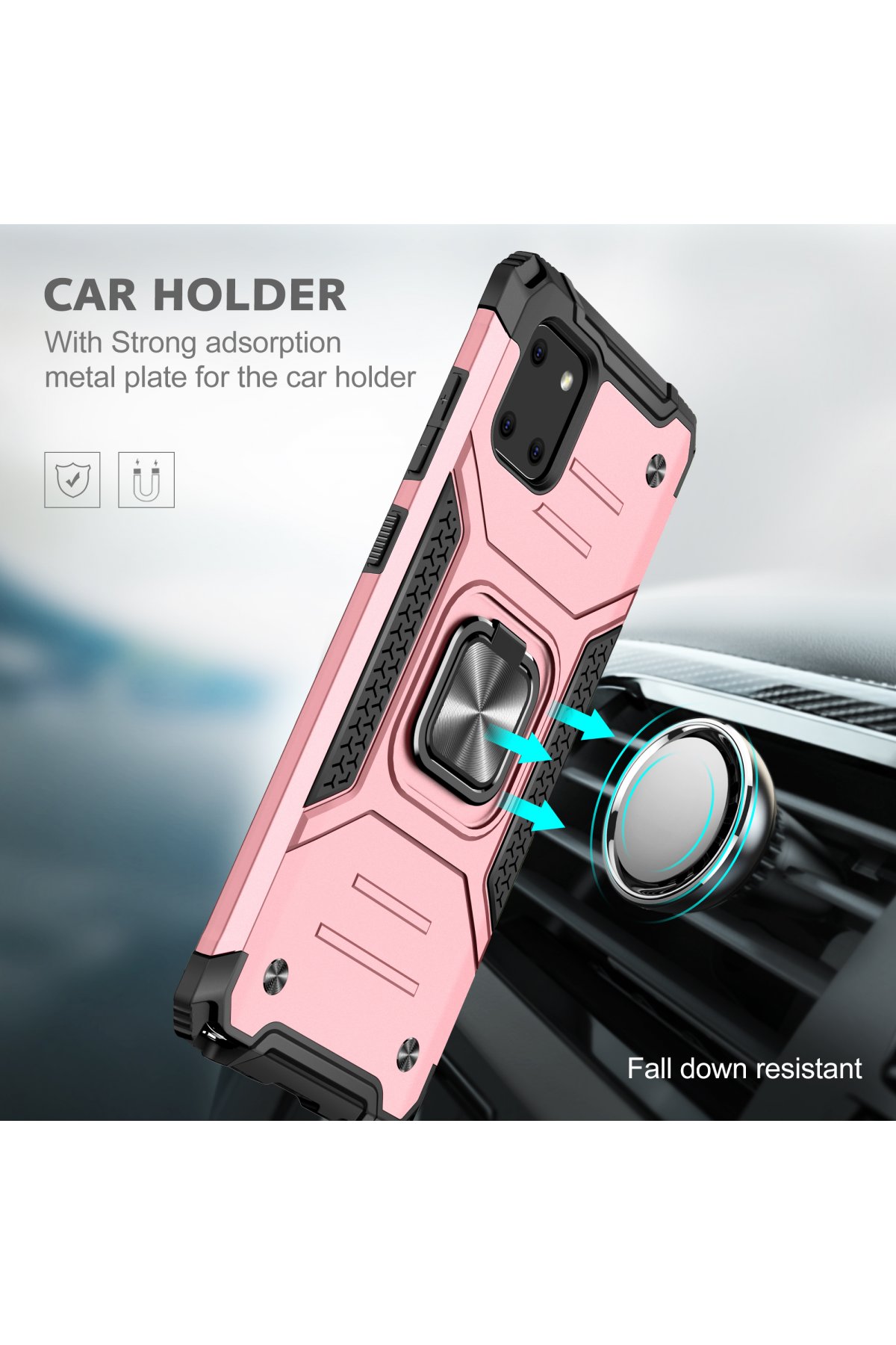 Newface Samsung Galaxy A81 / Note 10 Lite Kılıf Palm Buzlu Kamera Sürgülü Silikon - Lila