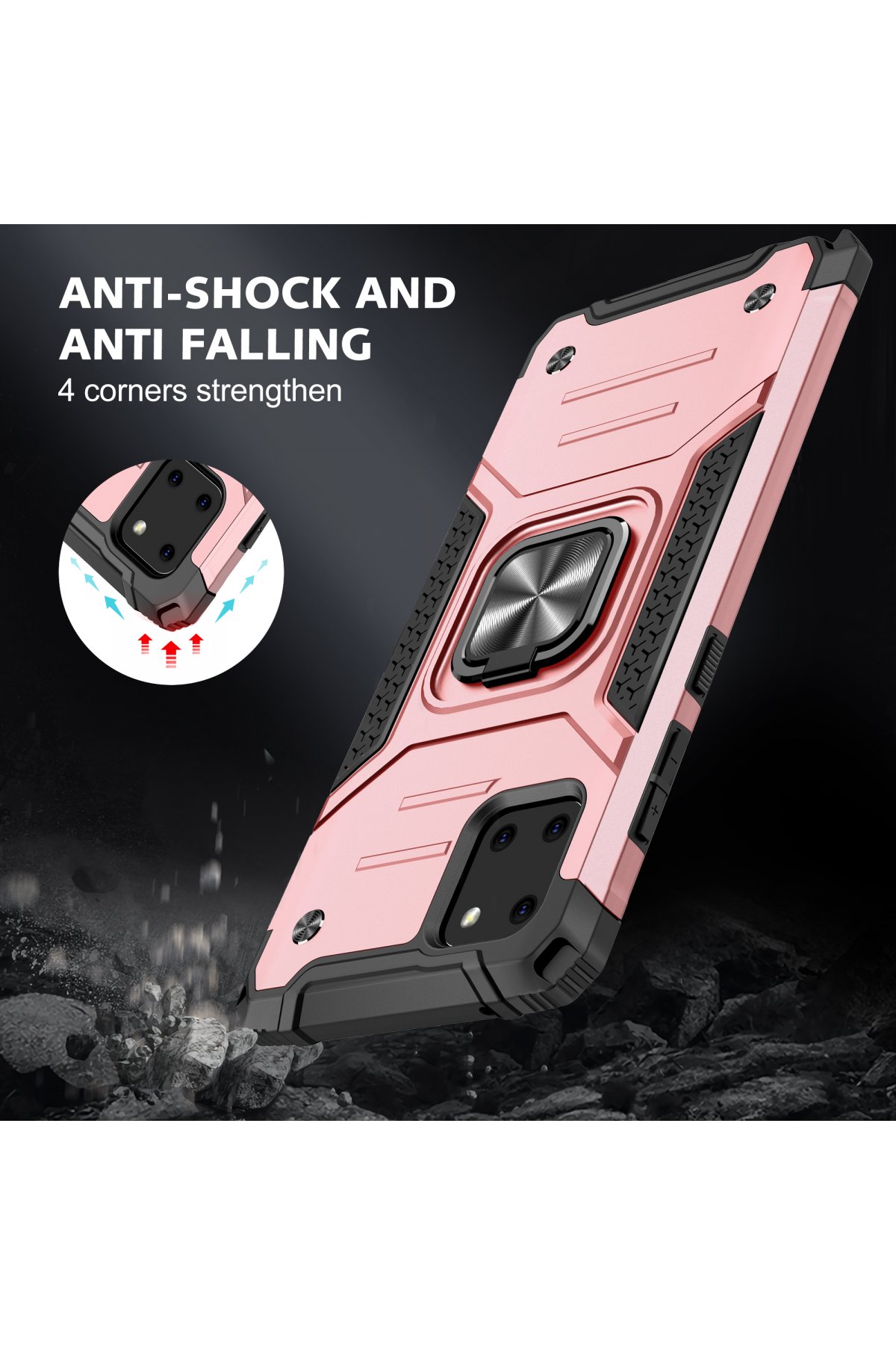 Newface Samsung Galaxy A81 / Note 10 Lite Kılıf Palm Buzlu Kamera Sürgülü Silikon - Lila