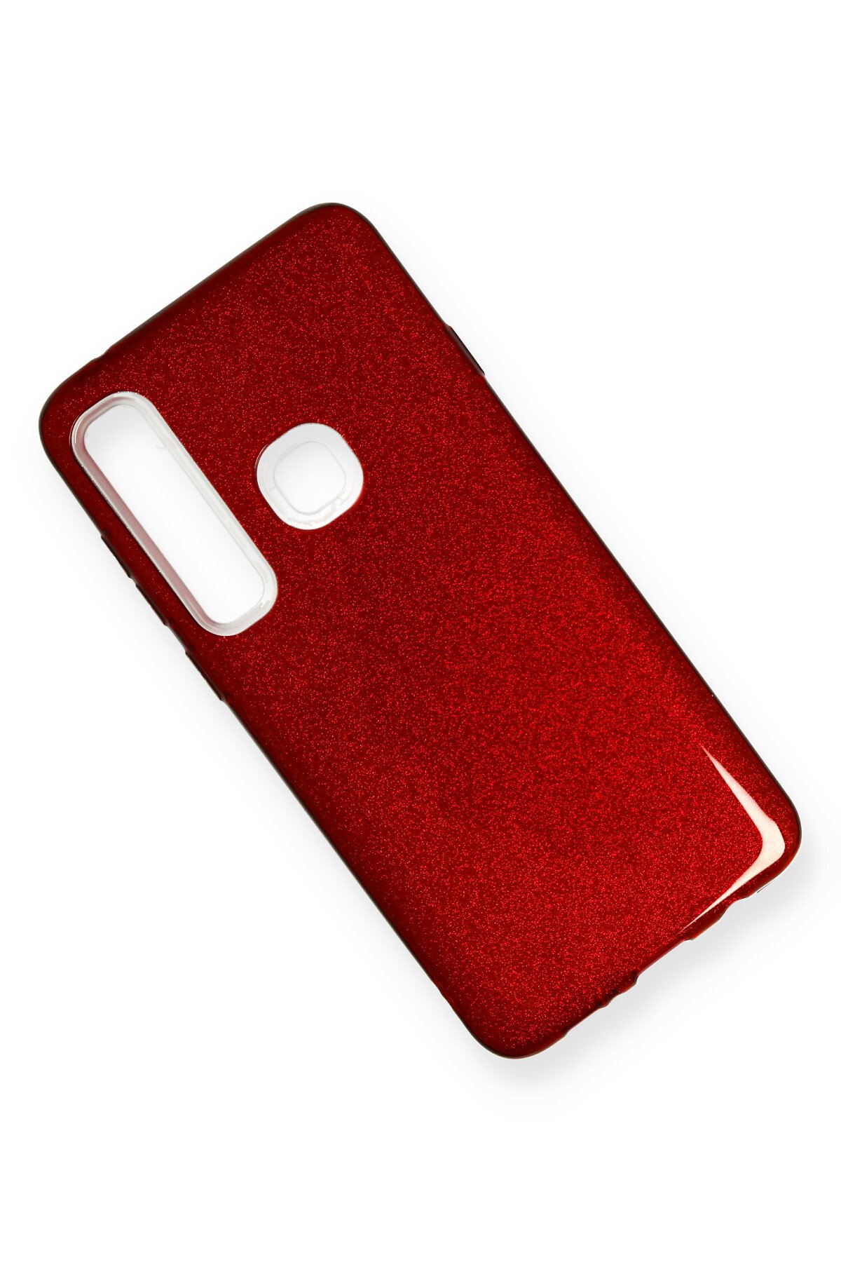 Newface Samsung Galaxy A9 2018 Kılıf Rabbit Simli Silikon - Gümüş