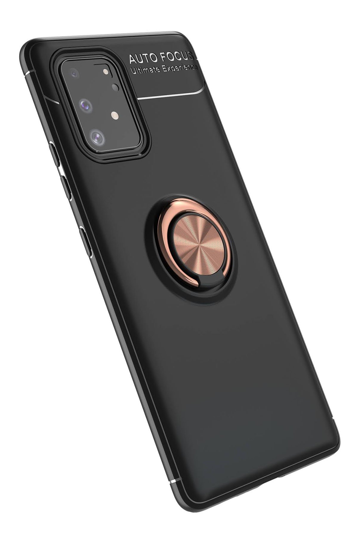 Newface Samsung Galaxy A91 / S10 Lite Kılıf Range Yüzüklü Silikon - Mavi