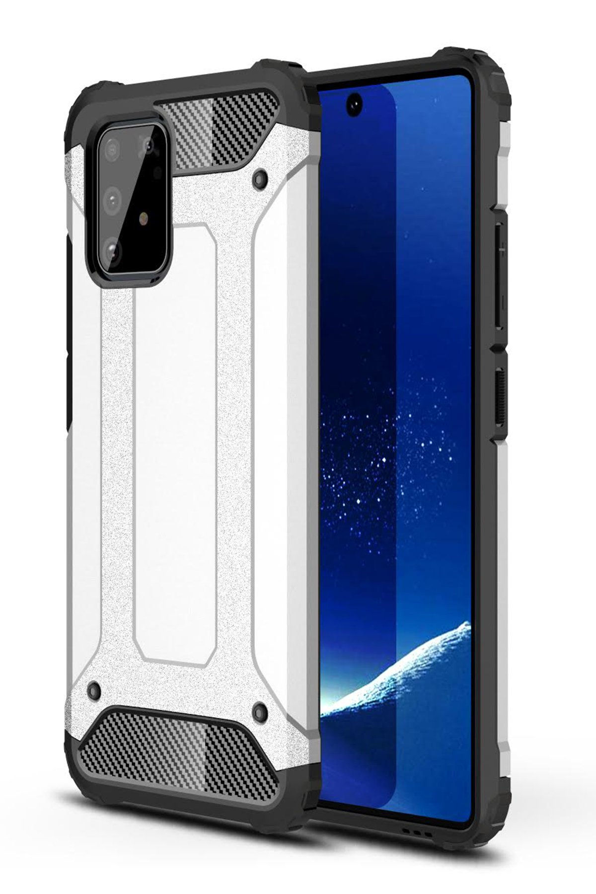 Newface Samsung Galaxy A91 / S10 Lite Kılıf Gros Yüzüklü Silikon - Yeşil