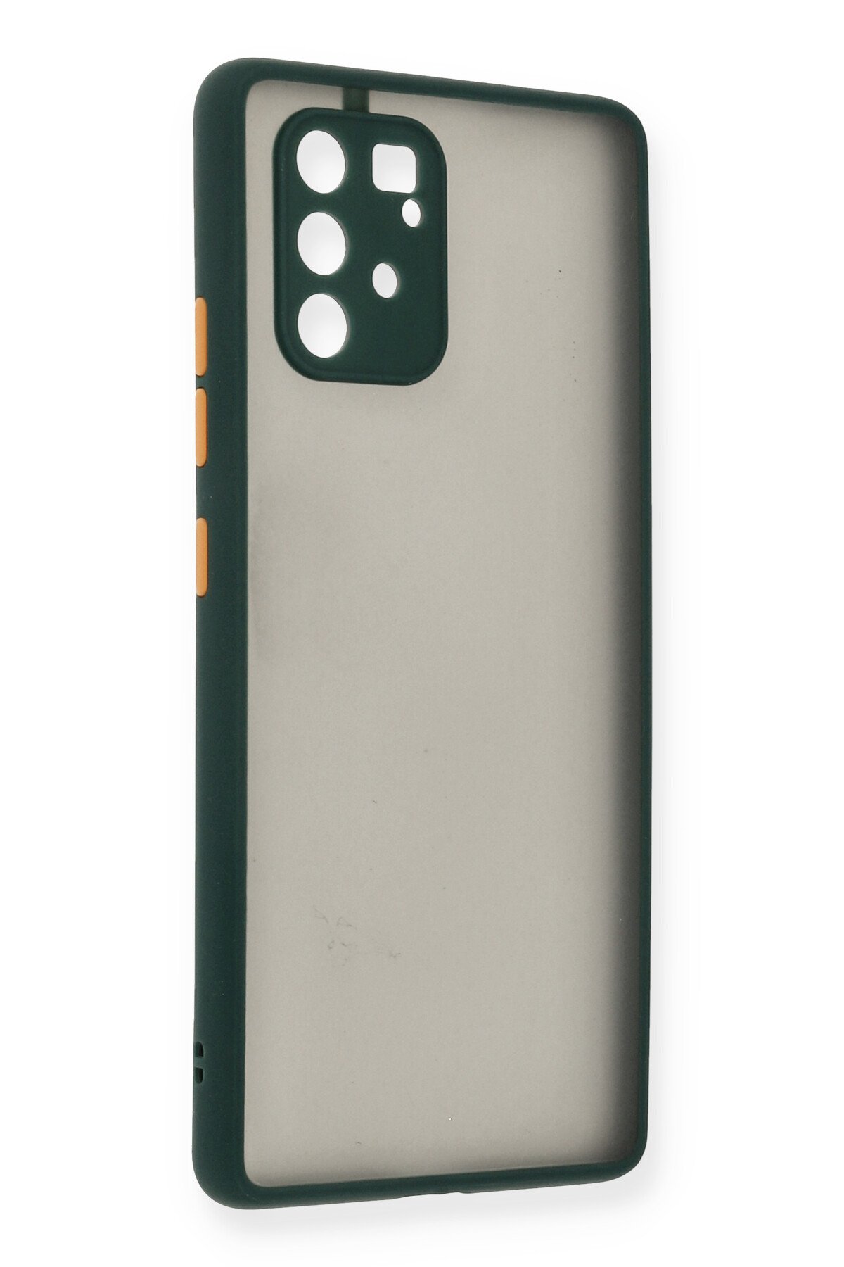 Newface Samsung Galaxy A91 / S10 Lite Kılıf Range Yüzüklü Silikon - Siyah-Kırmızı