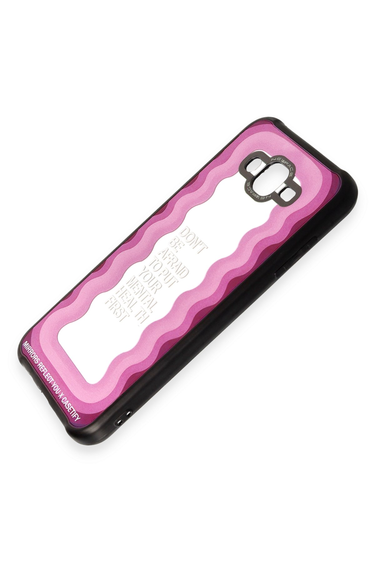 Newface Samsung Galaxy J7 Kılıf Palm Buzlu Kamera Sürgülü Silikon - Pembe