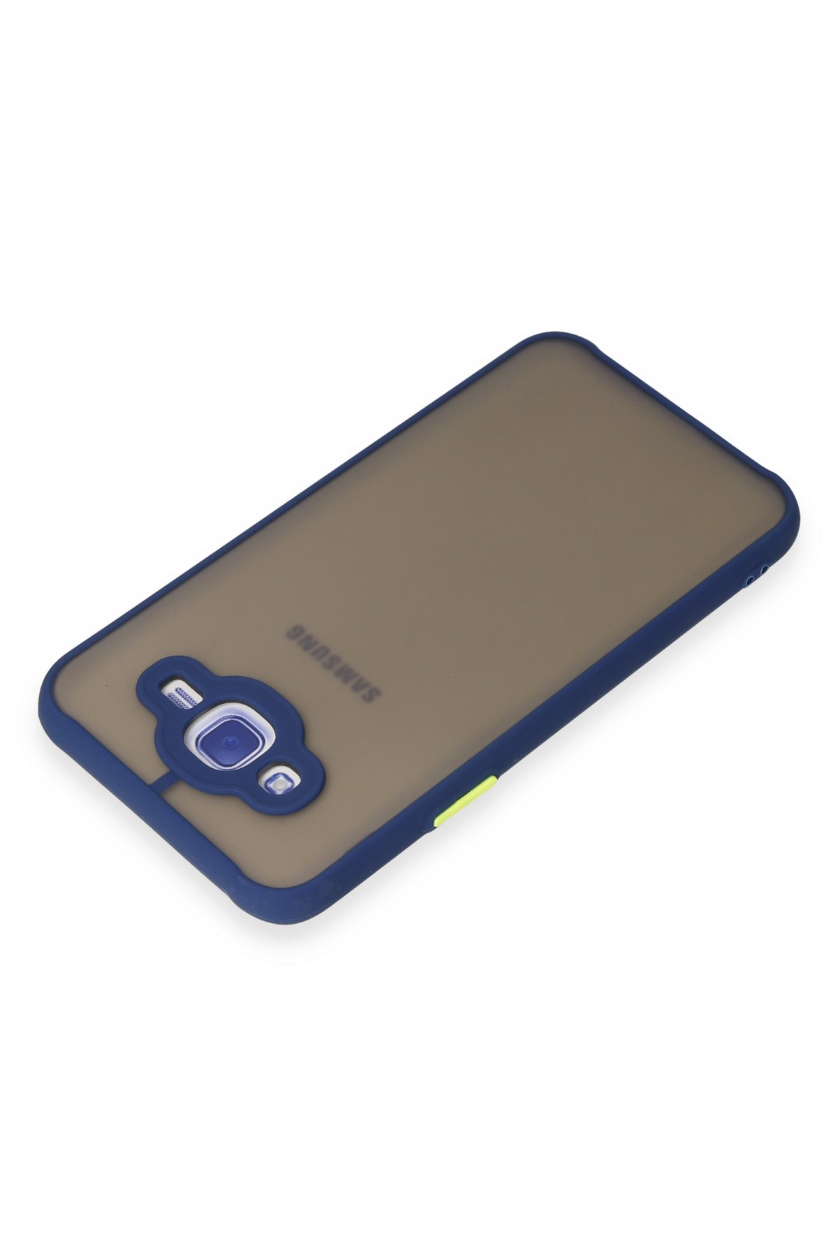 Newface Samsung Galaxy J7 Kılıf Palm Buzlu Kamera Sürgülü Silikon - Yeşil