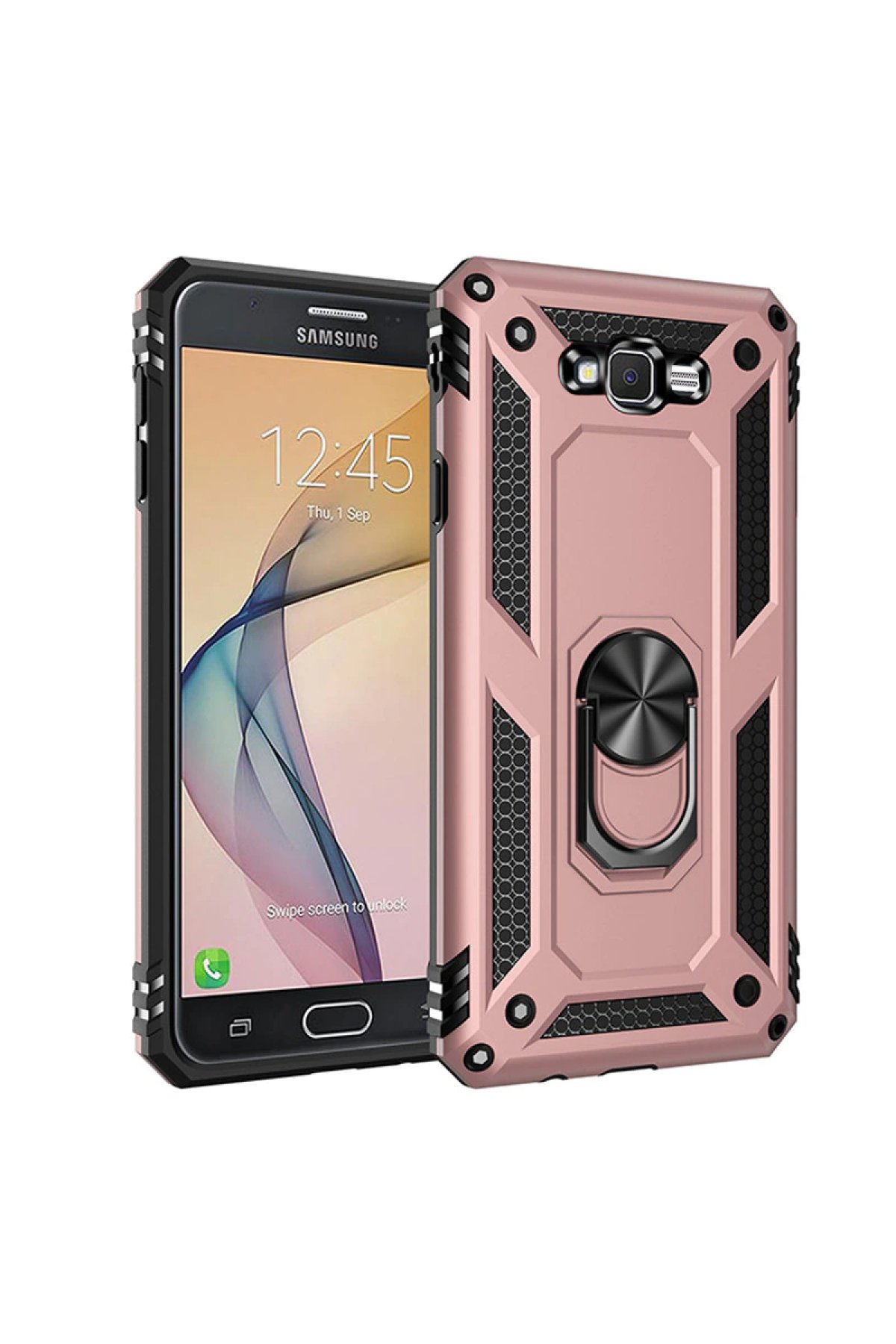 Newface Samsung Galaxy J7 Kılıf Esila Silikon - Pudra