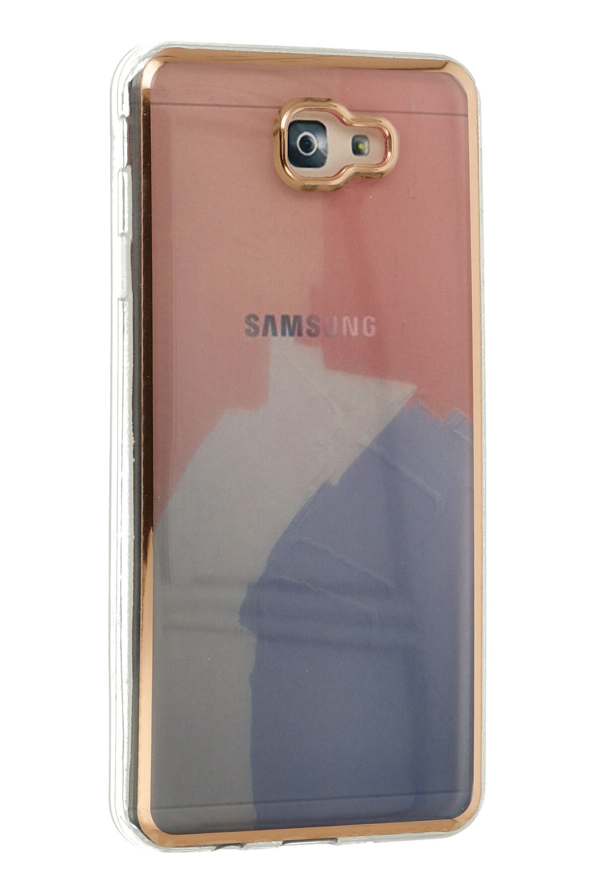 Newface Samsung Galaxy J7 Prime Kılıf Palm Buzlu Kamera Sürgülü Silikon - Kırmızı