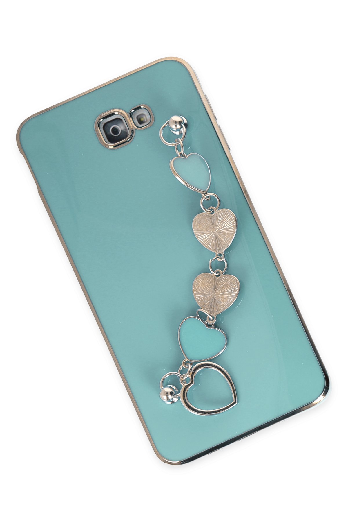 Newface Samsung Galaxy J7 Prime Kılıf Palm Buzlu Kamera Sürgülü Silikon - Sarı