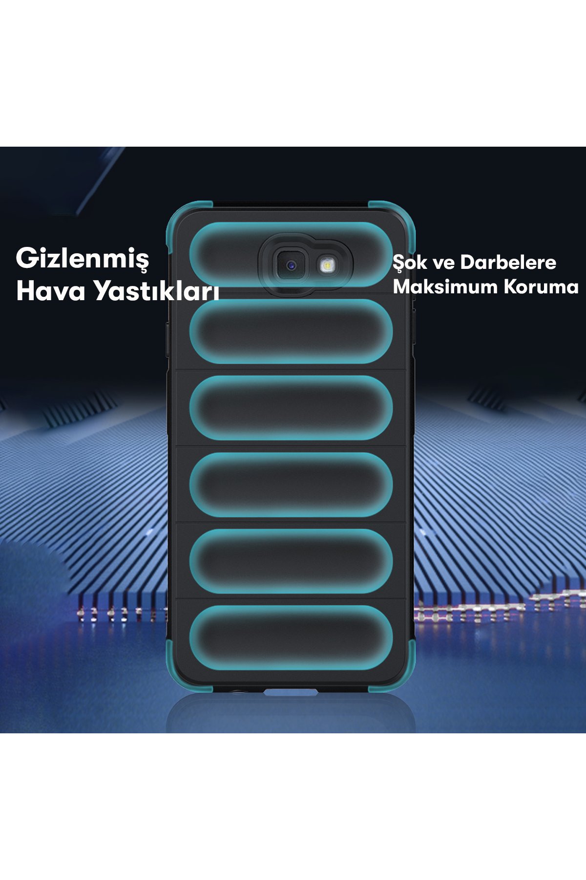 Newface Samsung Galaxy J7 Prime Kılıf Volet Silikon - Siyah