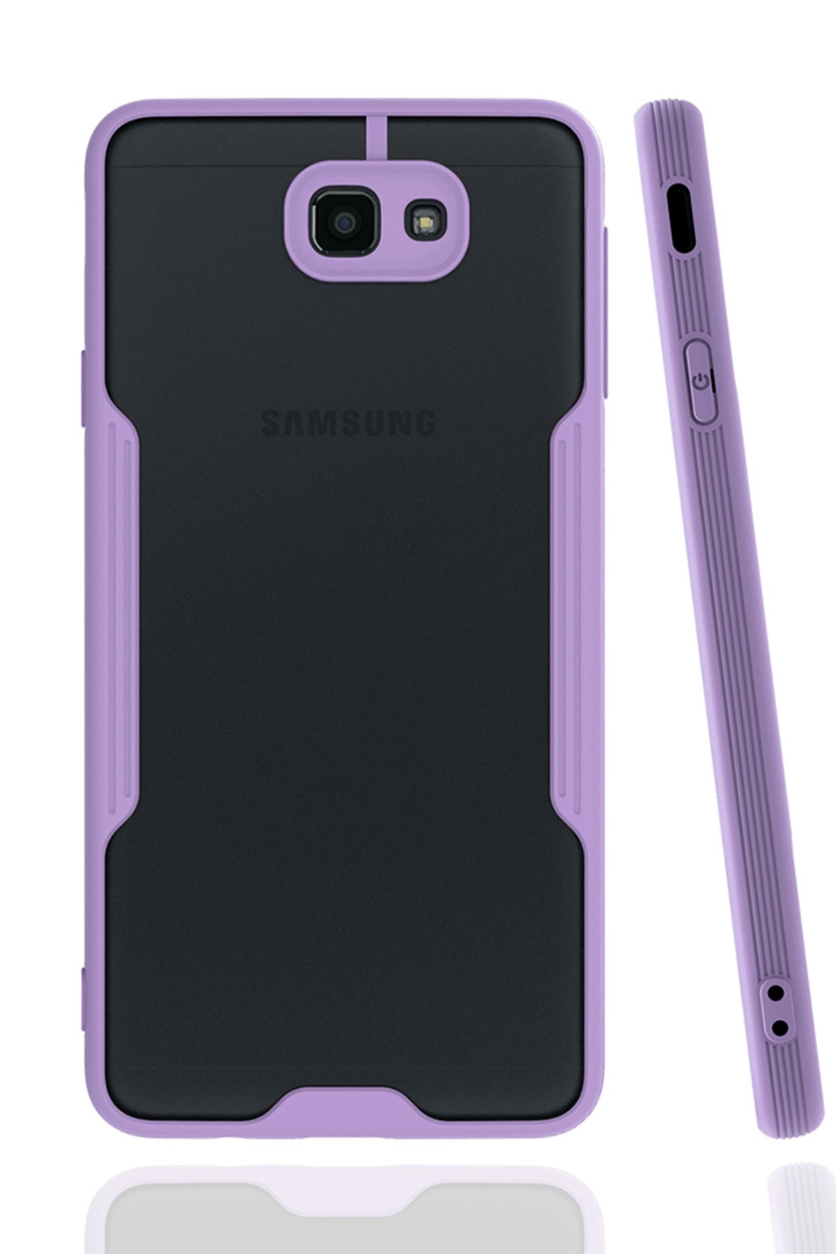 Newface Samsung Galaxy J7 Prime Kılıf Glass Kapak - Siyah