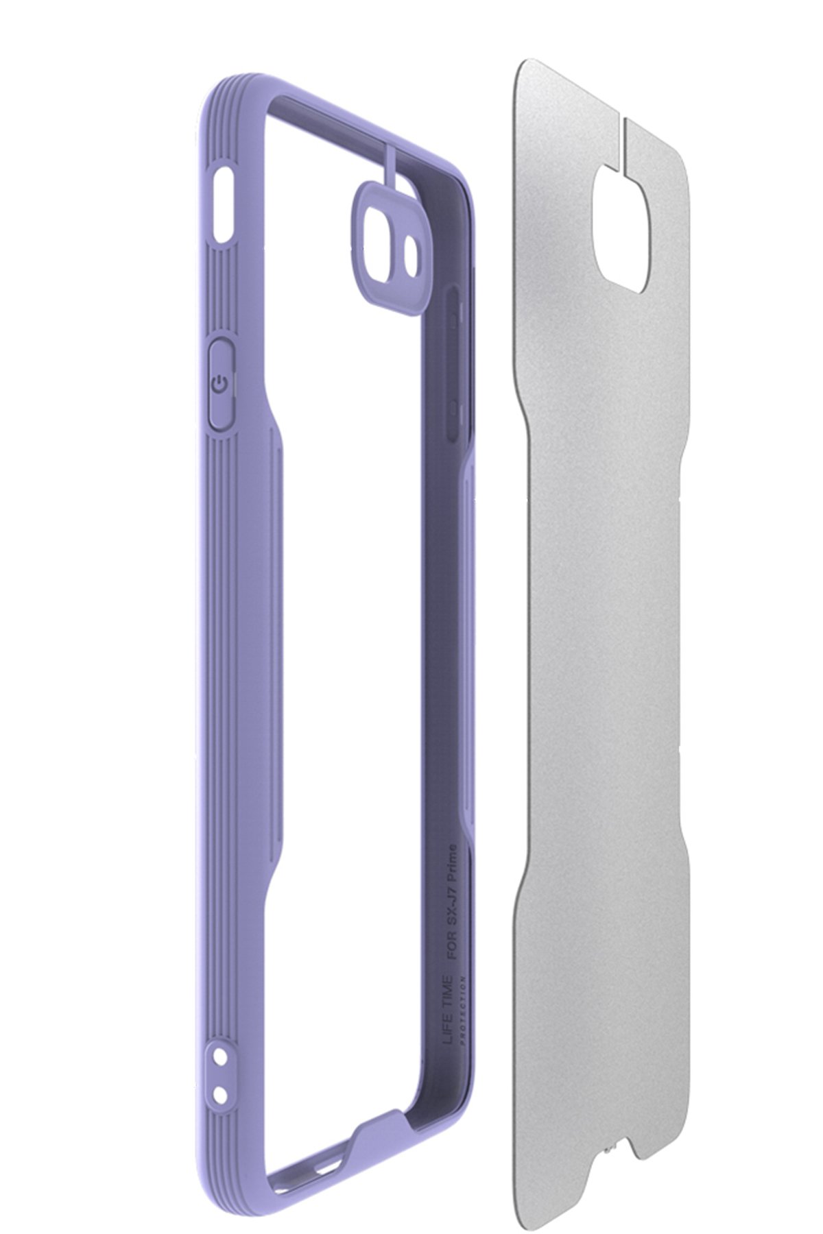 Newface Samsung Galaxy J7 Prime Kılıf Palm Buzlu Kamera Sürgülü Silikon - Pembe