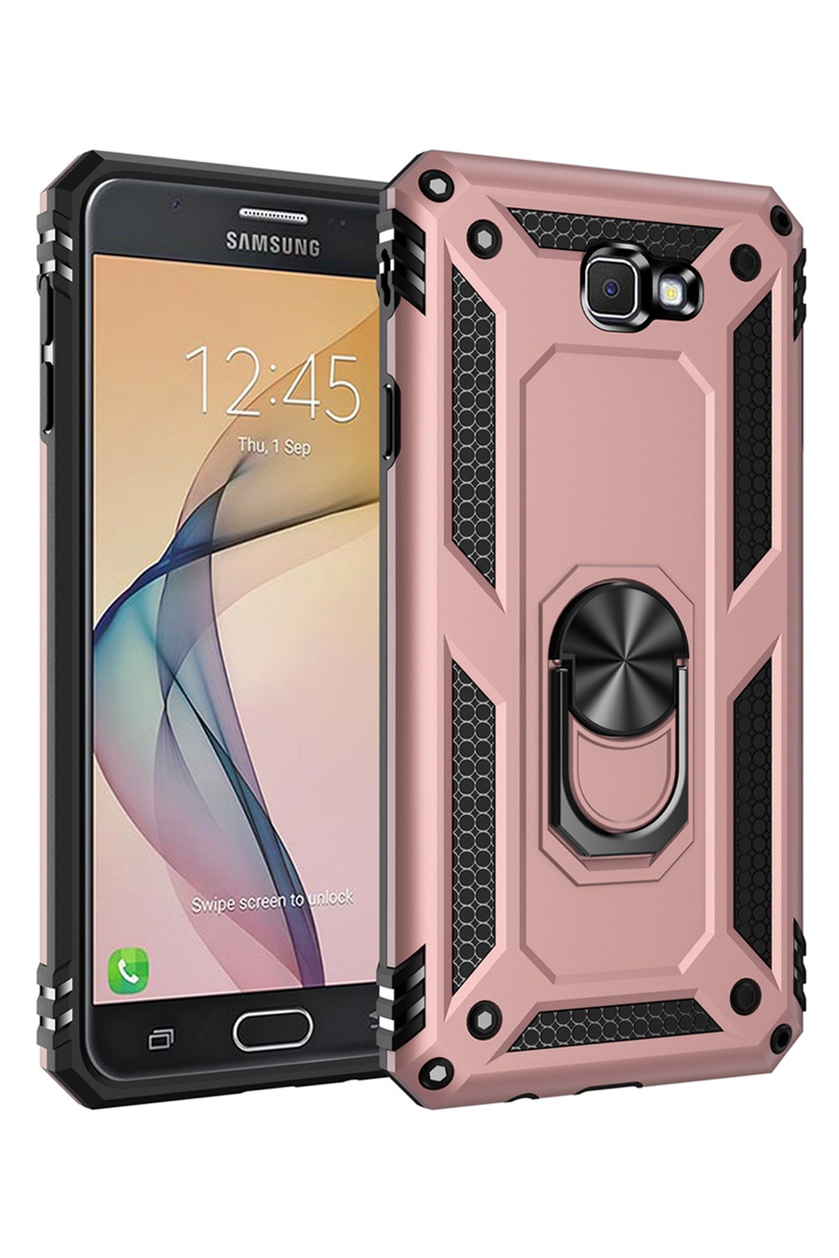 Newface Samsung Galaxy J7 Prime Kılıf Nano içi Kadife  Silikon - Lila