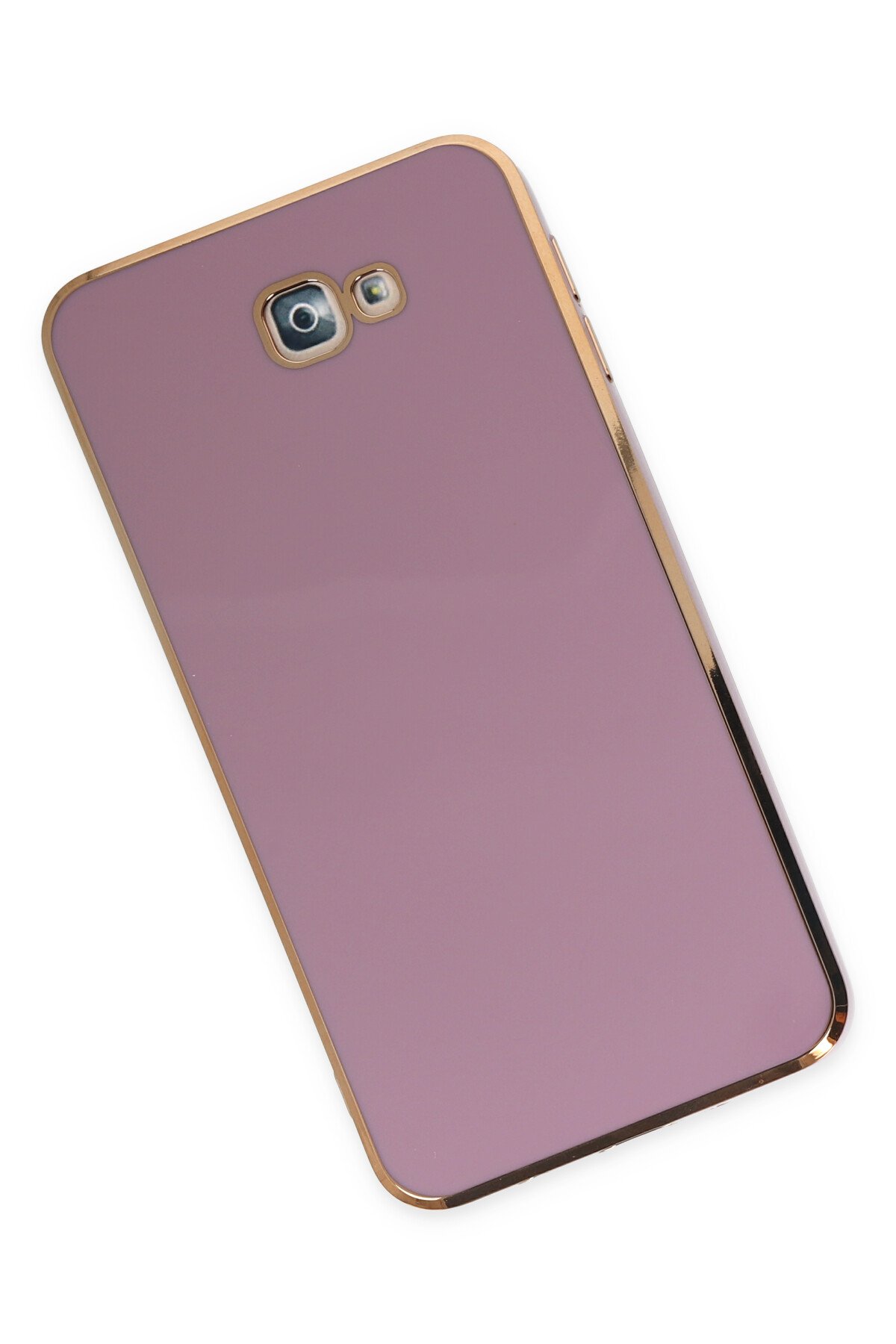 Newface Samsung Galaxy J7 Prime Kılıf Palm Buzlu Kamera Sürgülü Silikon - Sarı