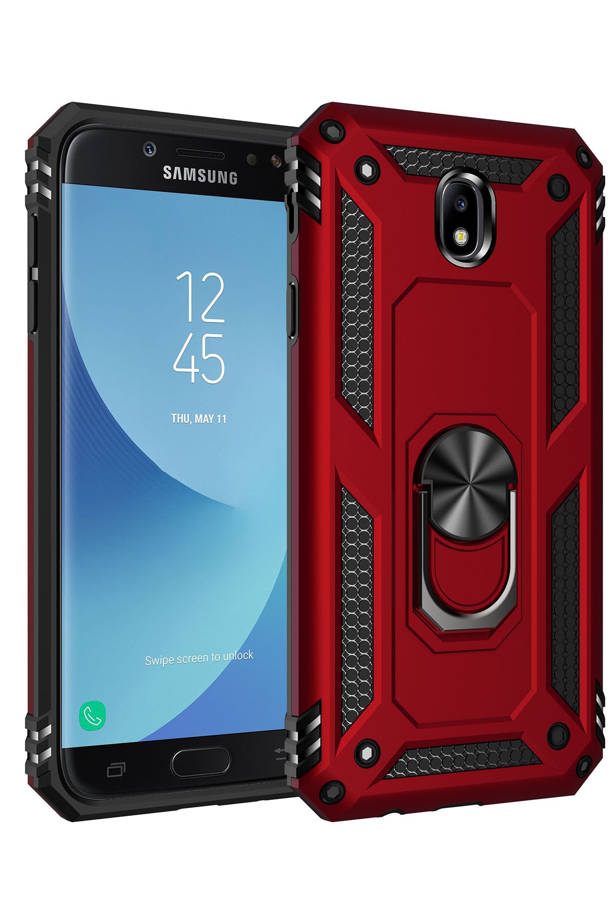 Newface Samsung Galaxy J7 Pro / J730 Kılıf Nano içi Kadife  Silikon - Gri