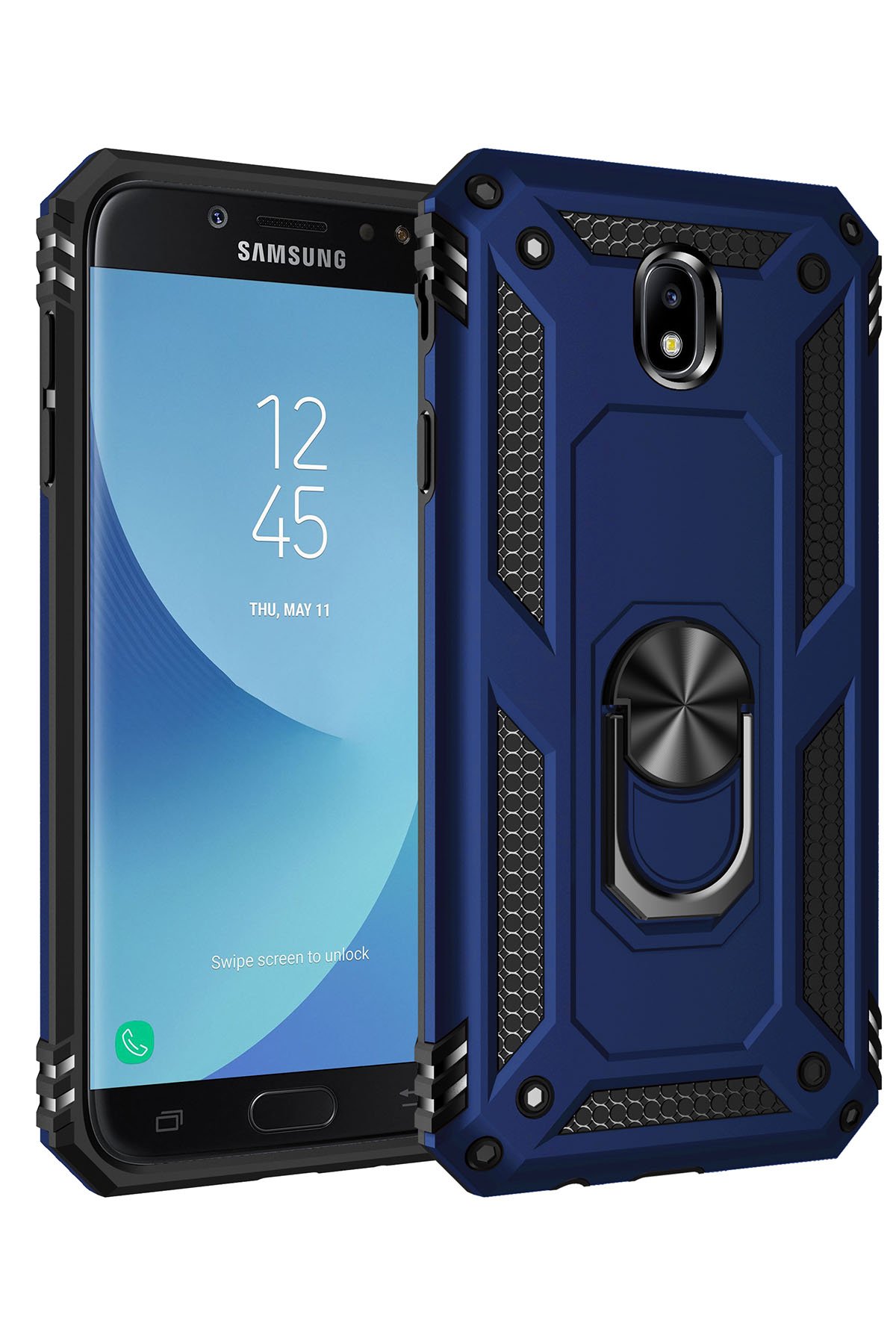 Newface Samsung Galaxy J7 Pro / J730 Kılıf Nano içi Kadife Silikon - Koyu Yeşil