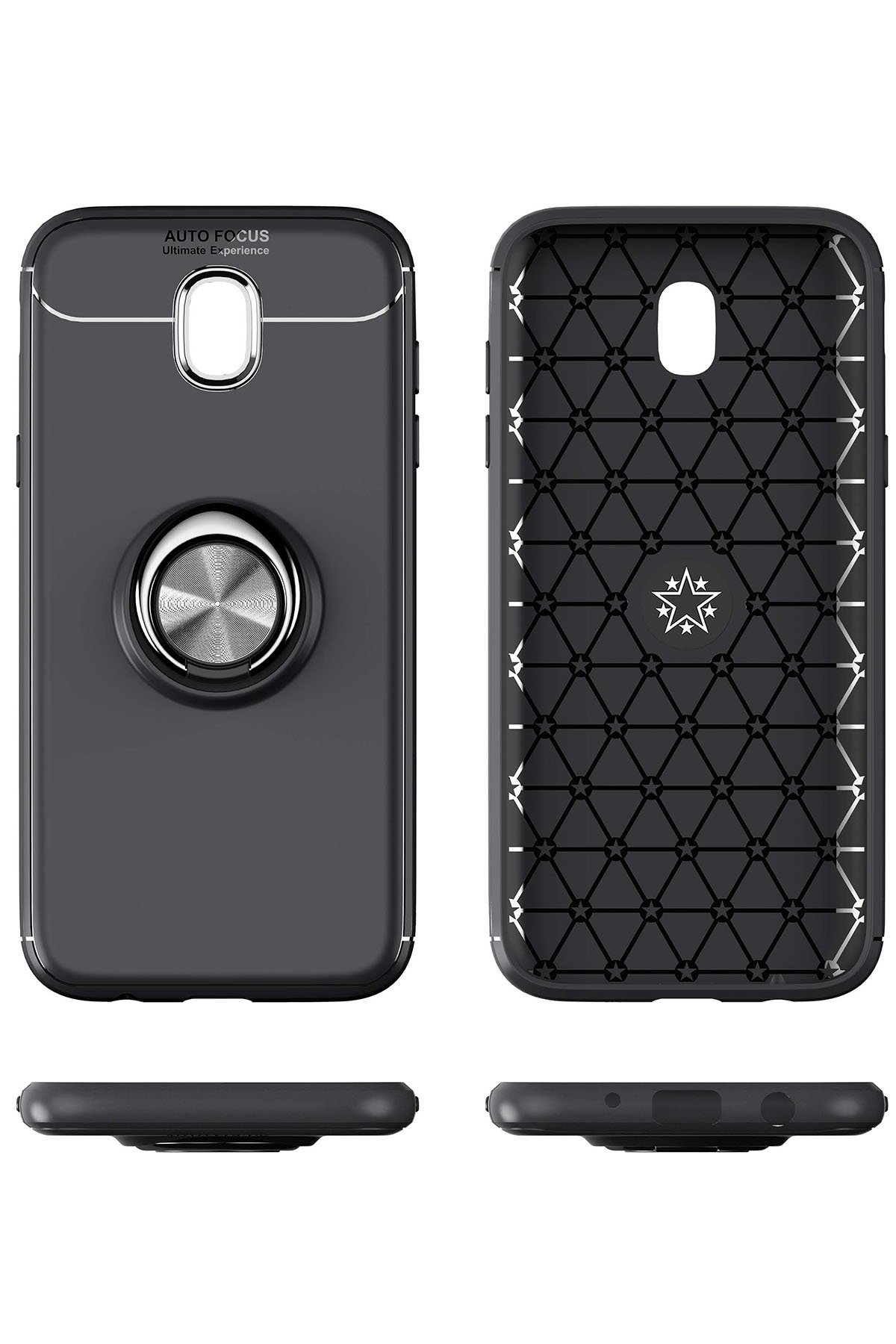 Newface Samsung Galaxy J7 Pro / J730 Kılıf Palm Buzlu Kamera Sürgülü Silikon - Sarı