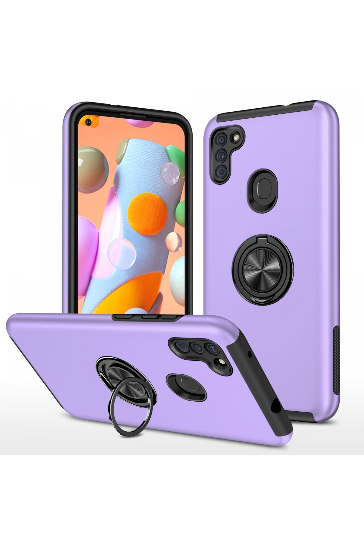 Newface Samsung Galaxy M11 Kılıf Nano içi Kadife Silikon - Kırmızı