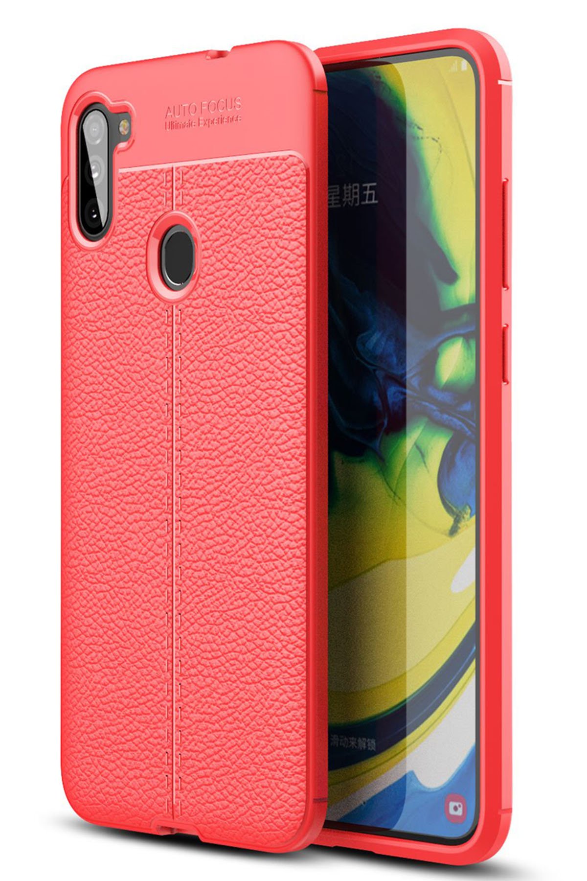 Newface Samsung Galaxy M11 Kılıf Gros Yüzüklü Silikon - Siyah