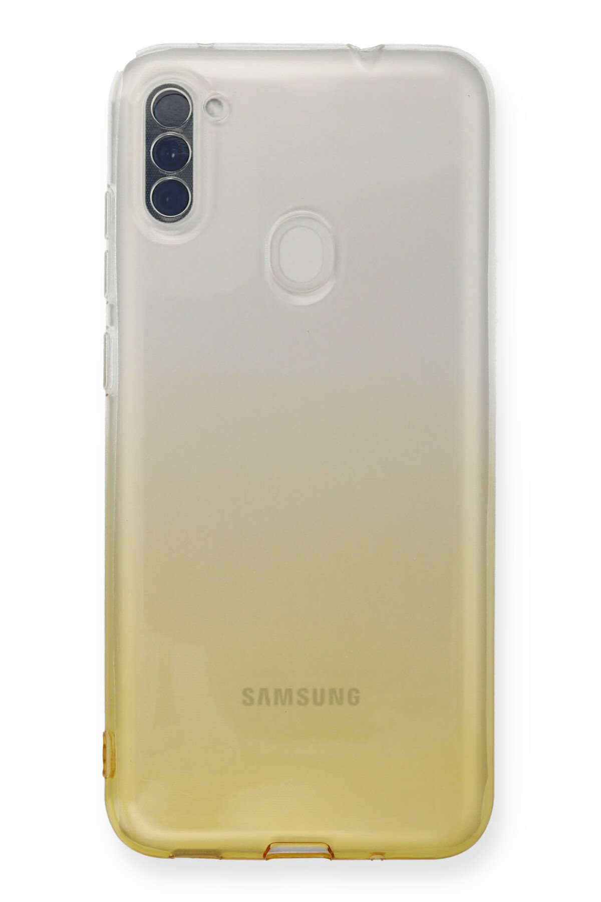Newface Samsung Galaxy A11 Kılıf Focus Derili Silikon - Kırmızı
