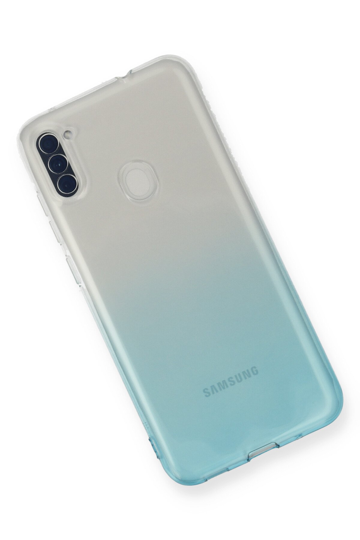 Newface Samsung Galaxy M11 Kılıf Sofya Yüzüklü Silikon Kapak - Yeşil