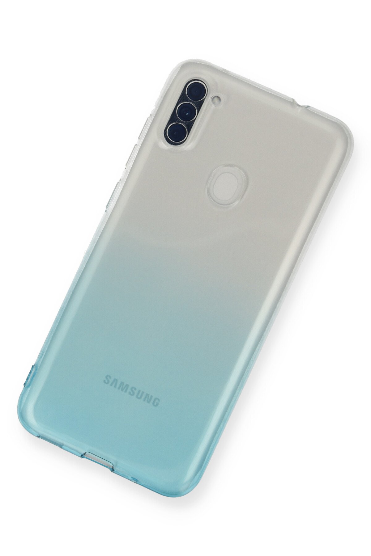 Newface Samsung Galaxy M11 Kılıf Nano içi Kadife Silikon - Turkuaz