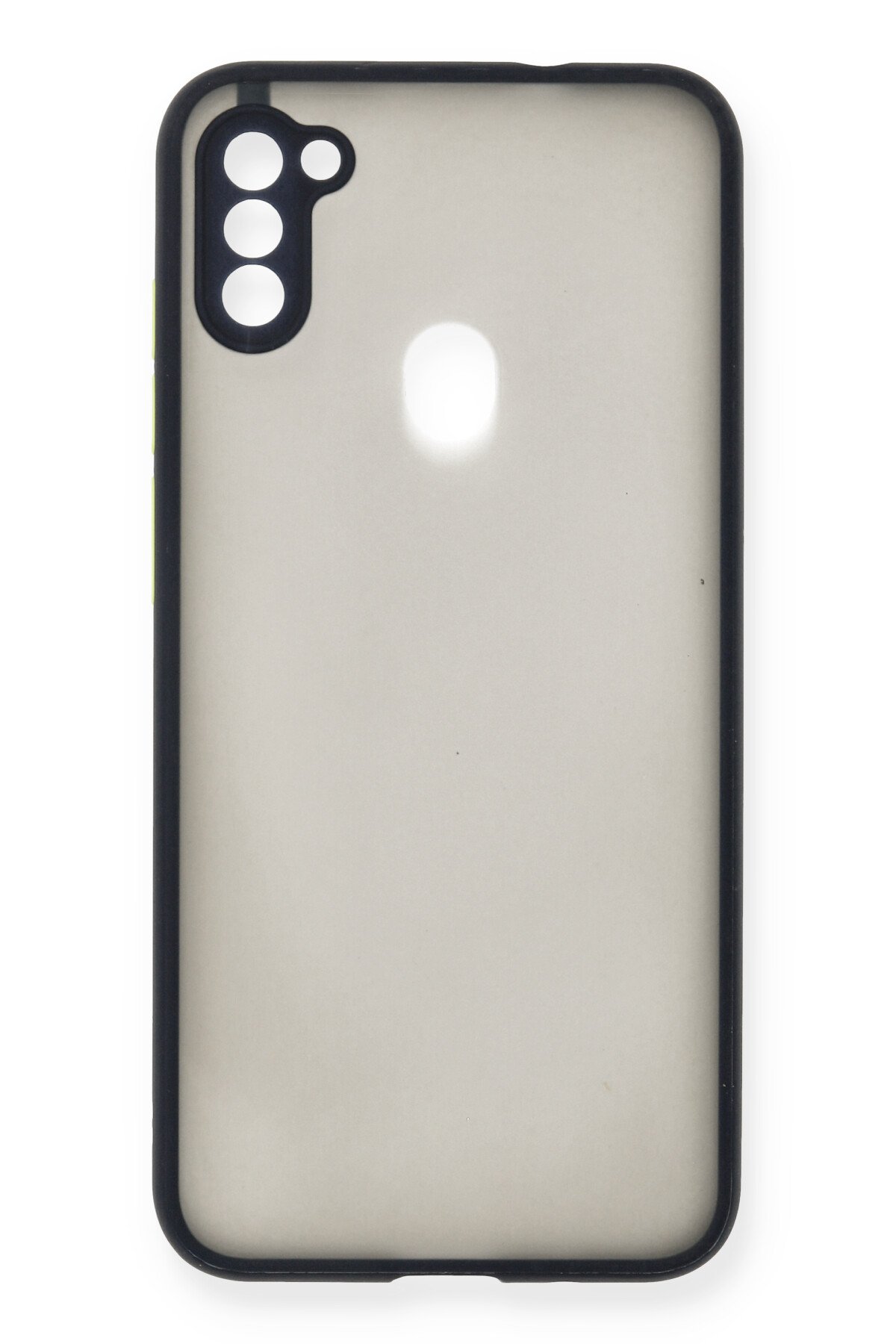 Newface Samsung Galaxy M11 Kılıf Range Yüzüklü Silikon - Siyah-Kırmızı