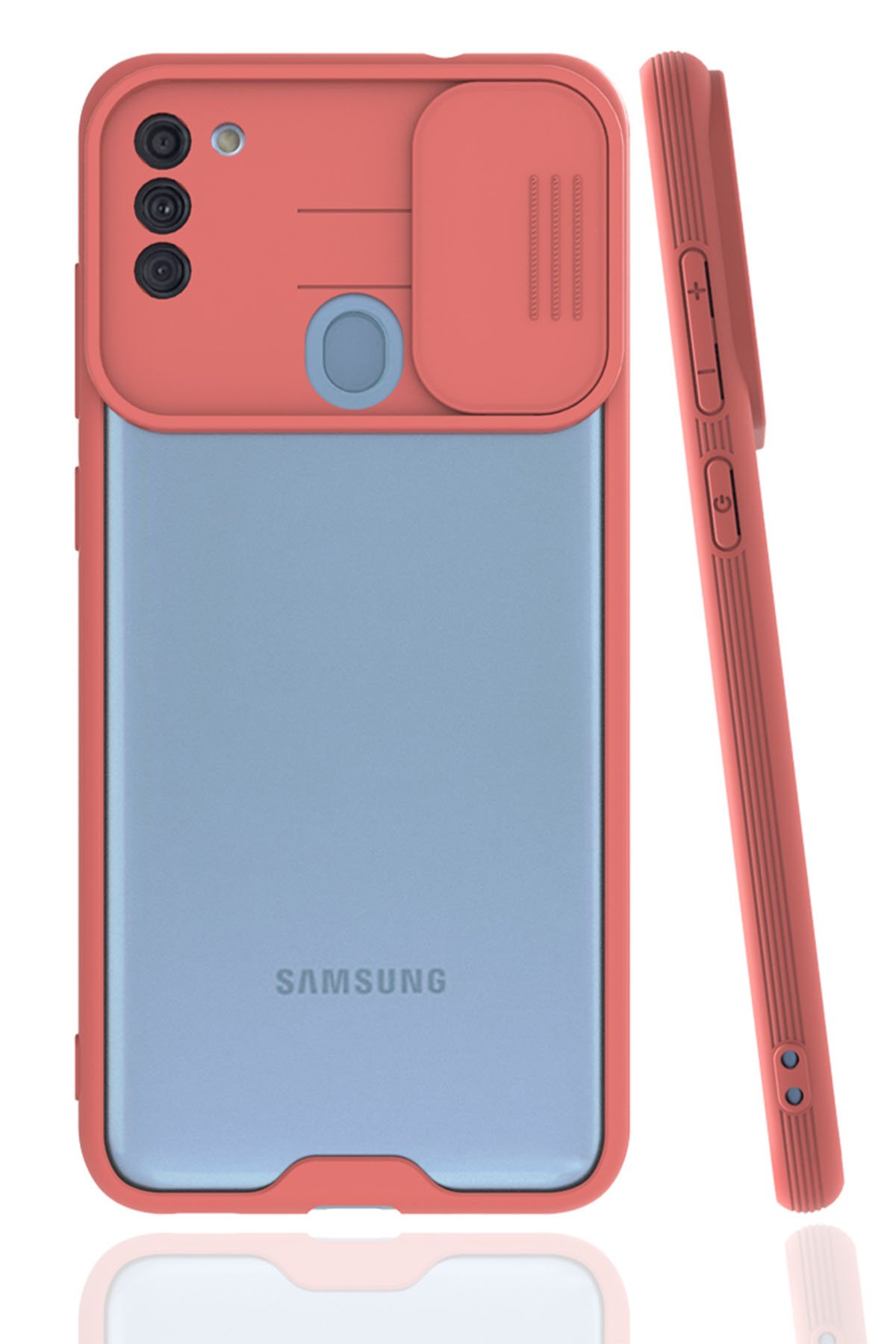 Newface Samsung Galaxy A11 Kılıf İkon Silikon - Mavi