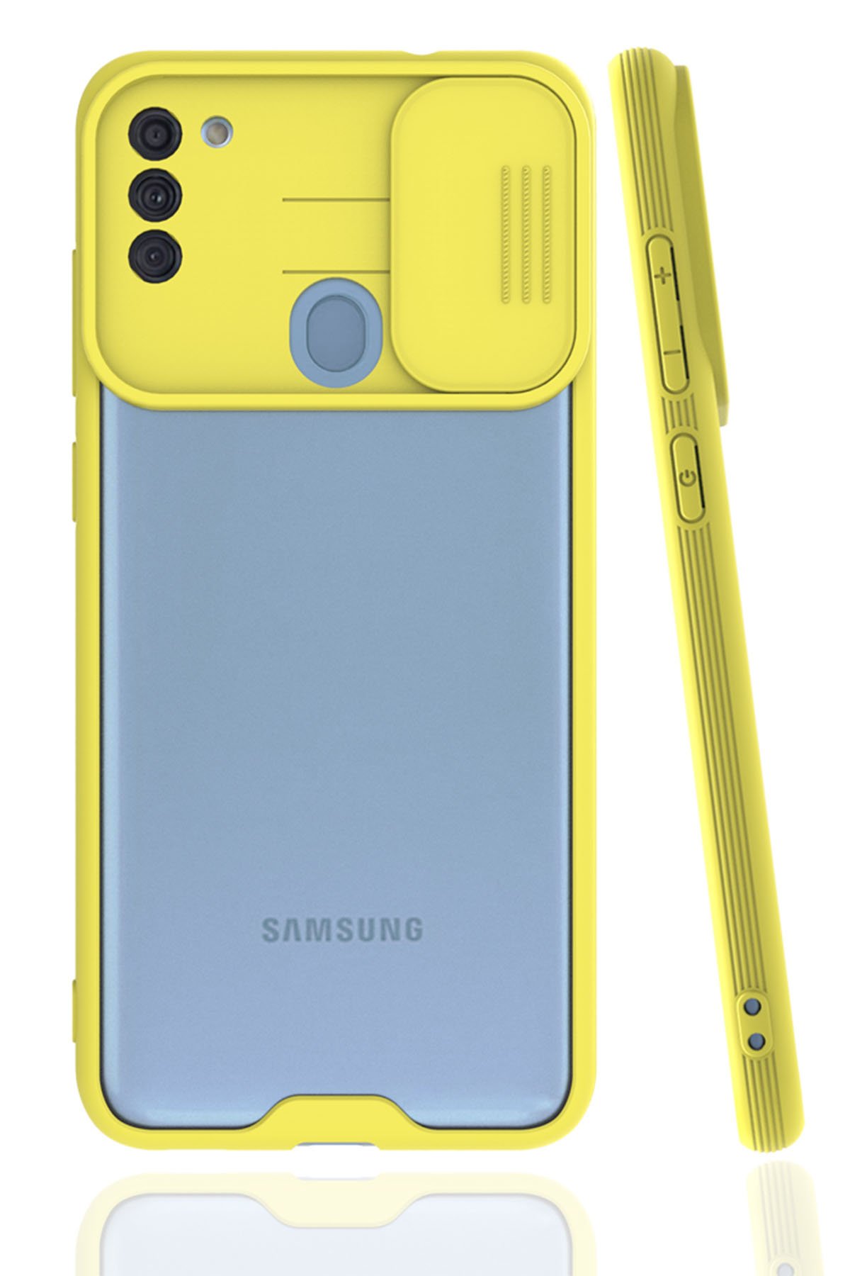 Newface Samsung Galaxy A11 Kılıf Miami Şeffaf Silikon - Gri