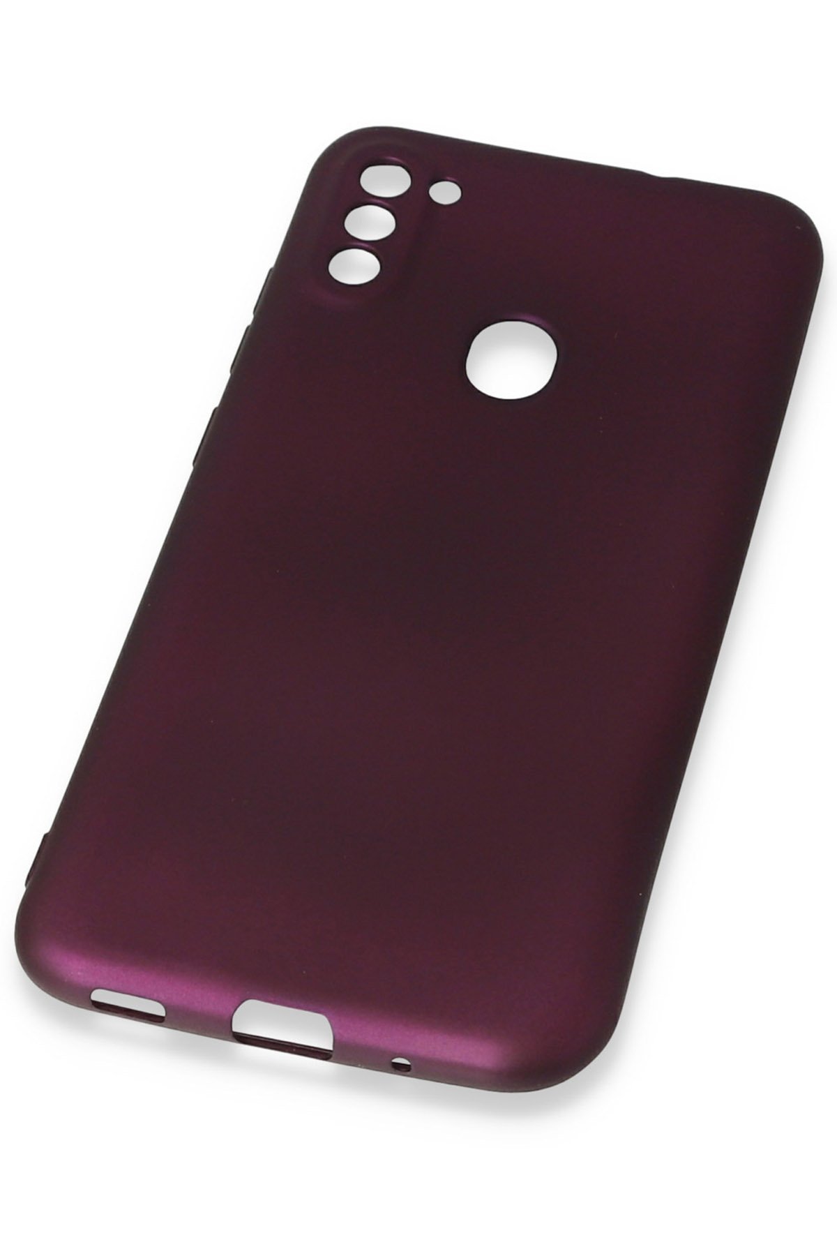 Newface Samsung Galaxy M11 Kılıf Gros Yüzüklü Silikon - Kırmızı